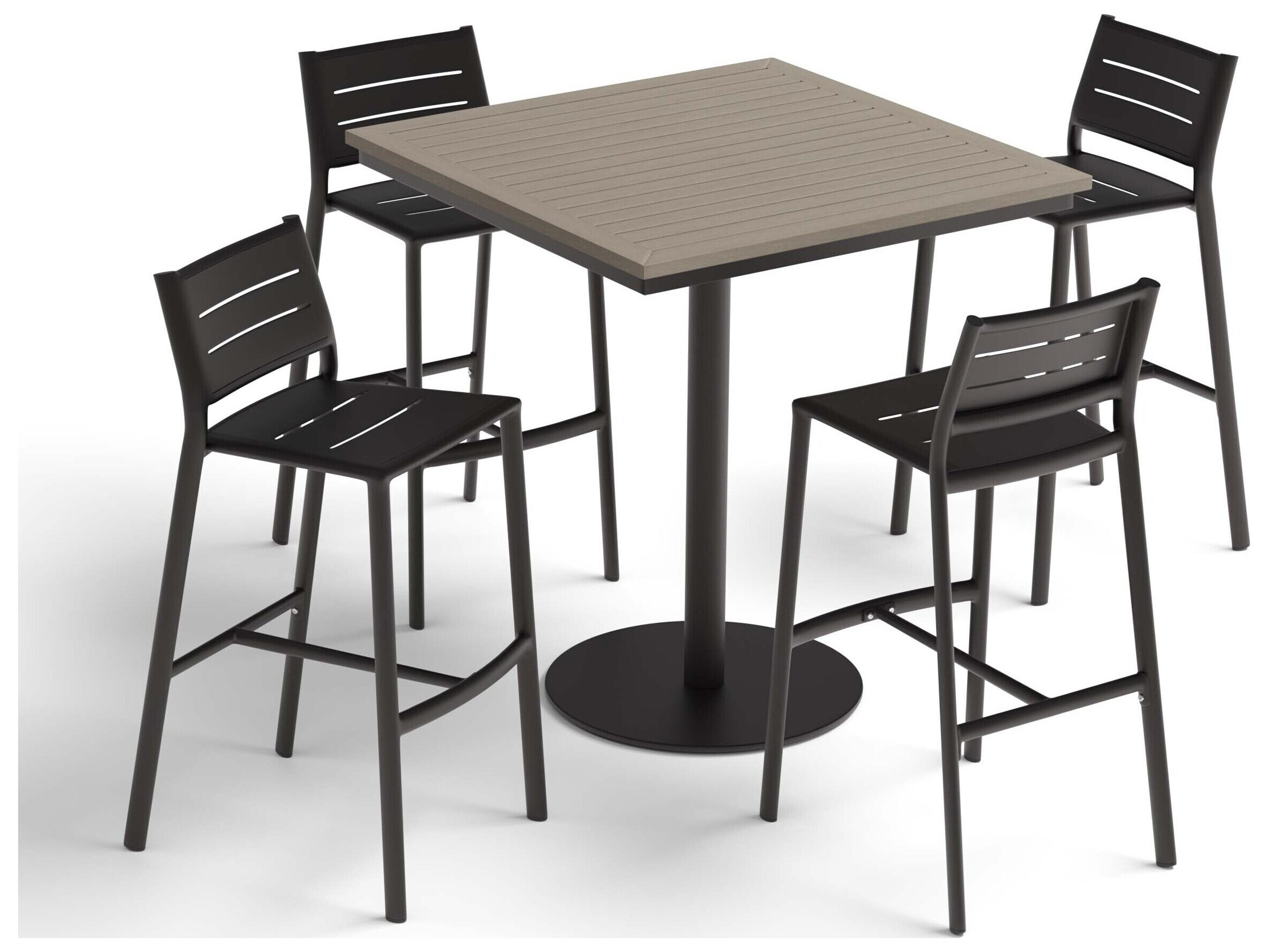 Oxford Garden Eiland Aluminum Carbon 5 Piece Bar Set