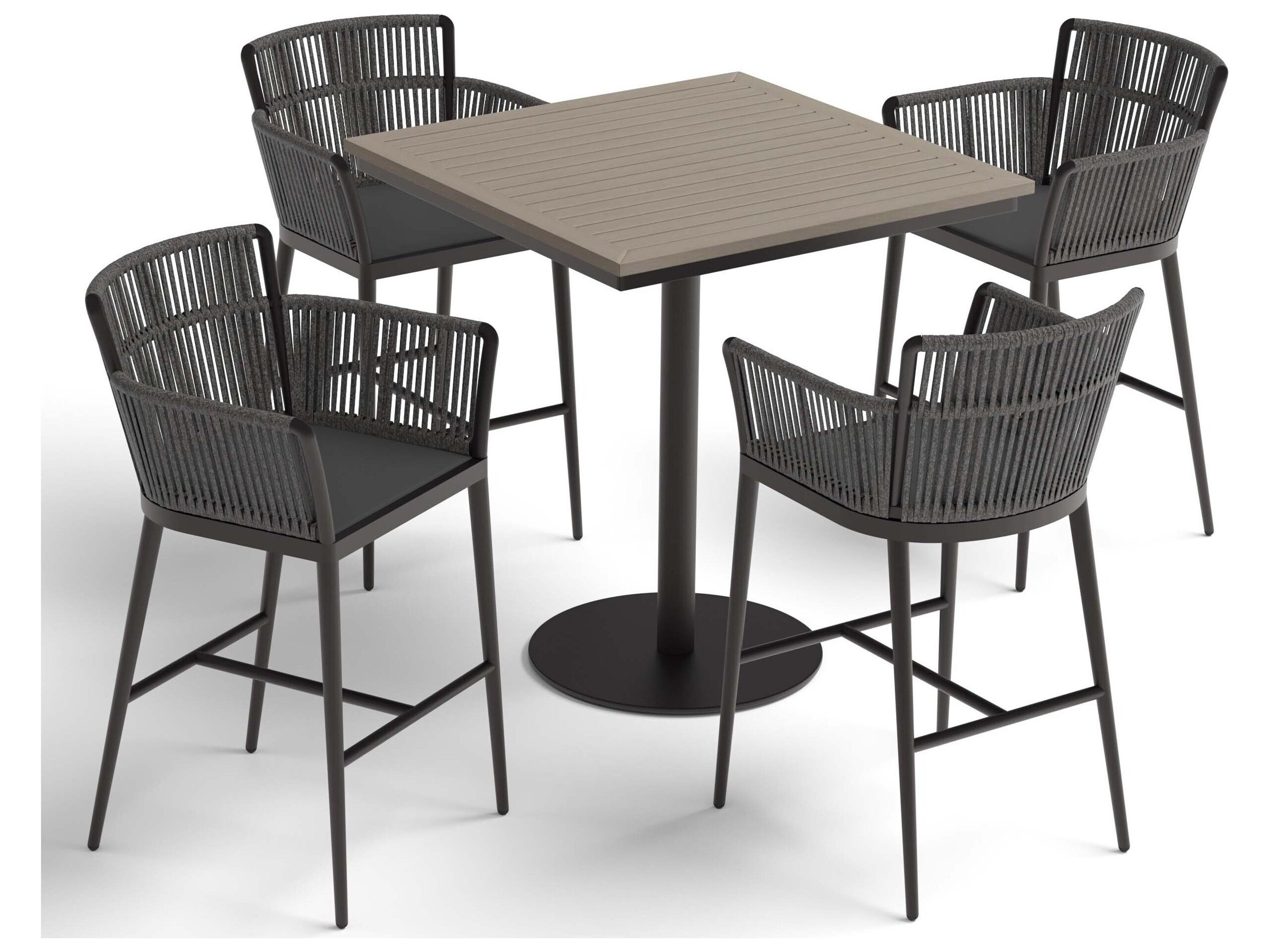 Oxford Garden Nette Aluminum Carbon 5 Piece Bar Set