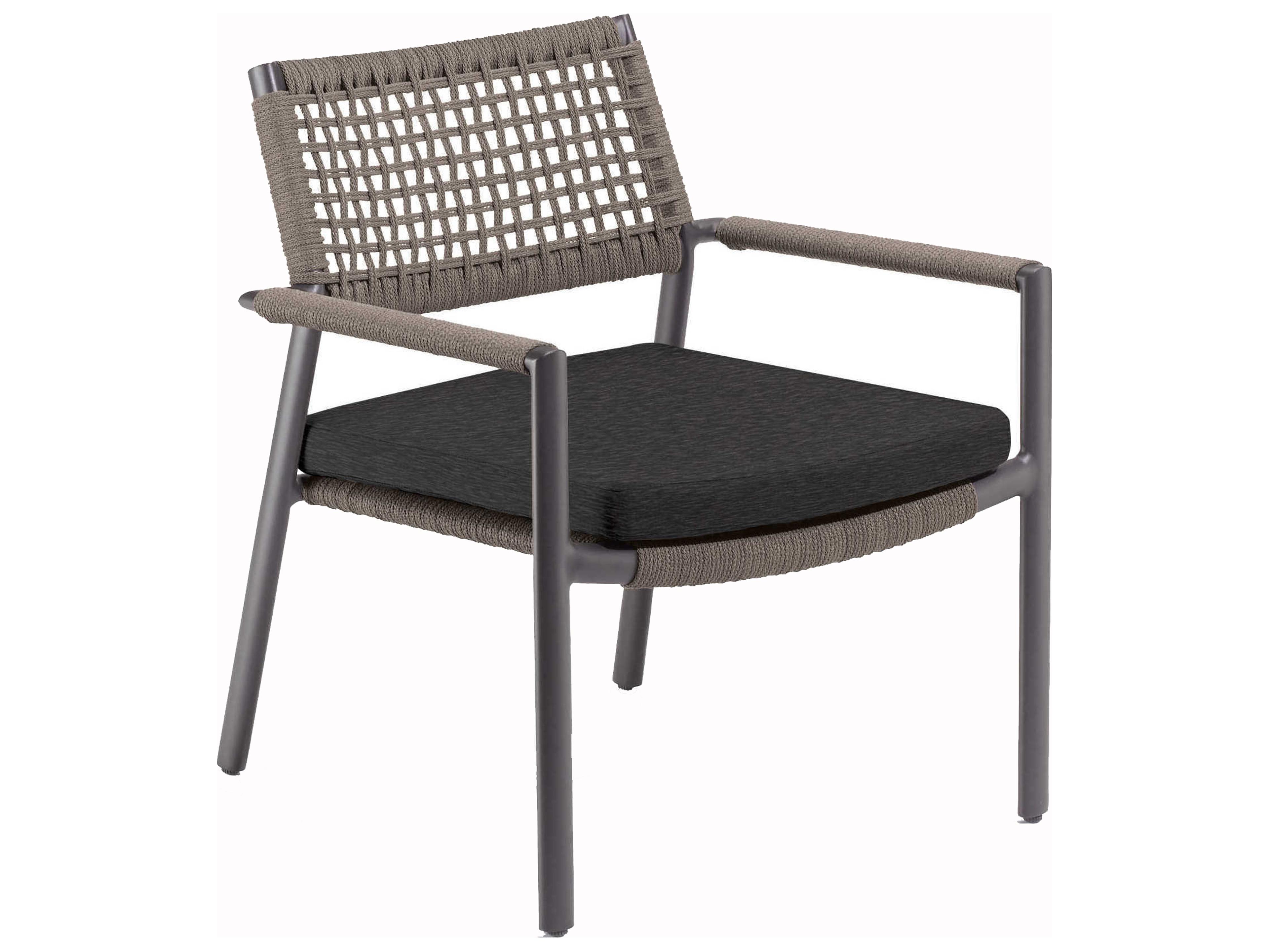 Oxford Garden Eiland Aluminum Carbon Cushion Outdoor Lounge Chair
