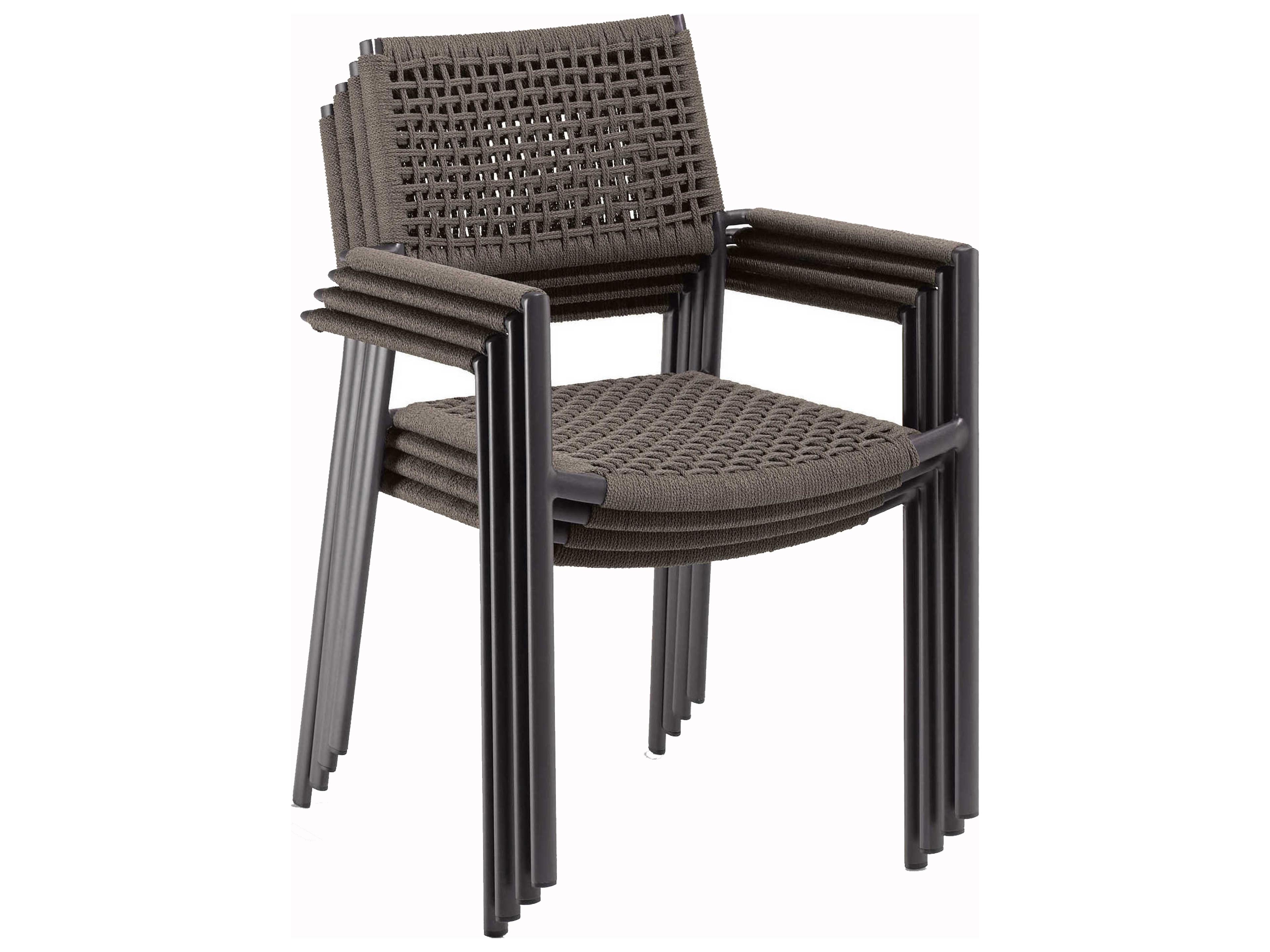 Oxford Garden Eiland Aluminum Strap Dining Chair Set of 4