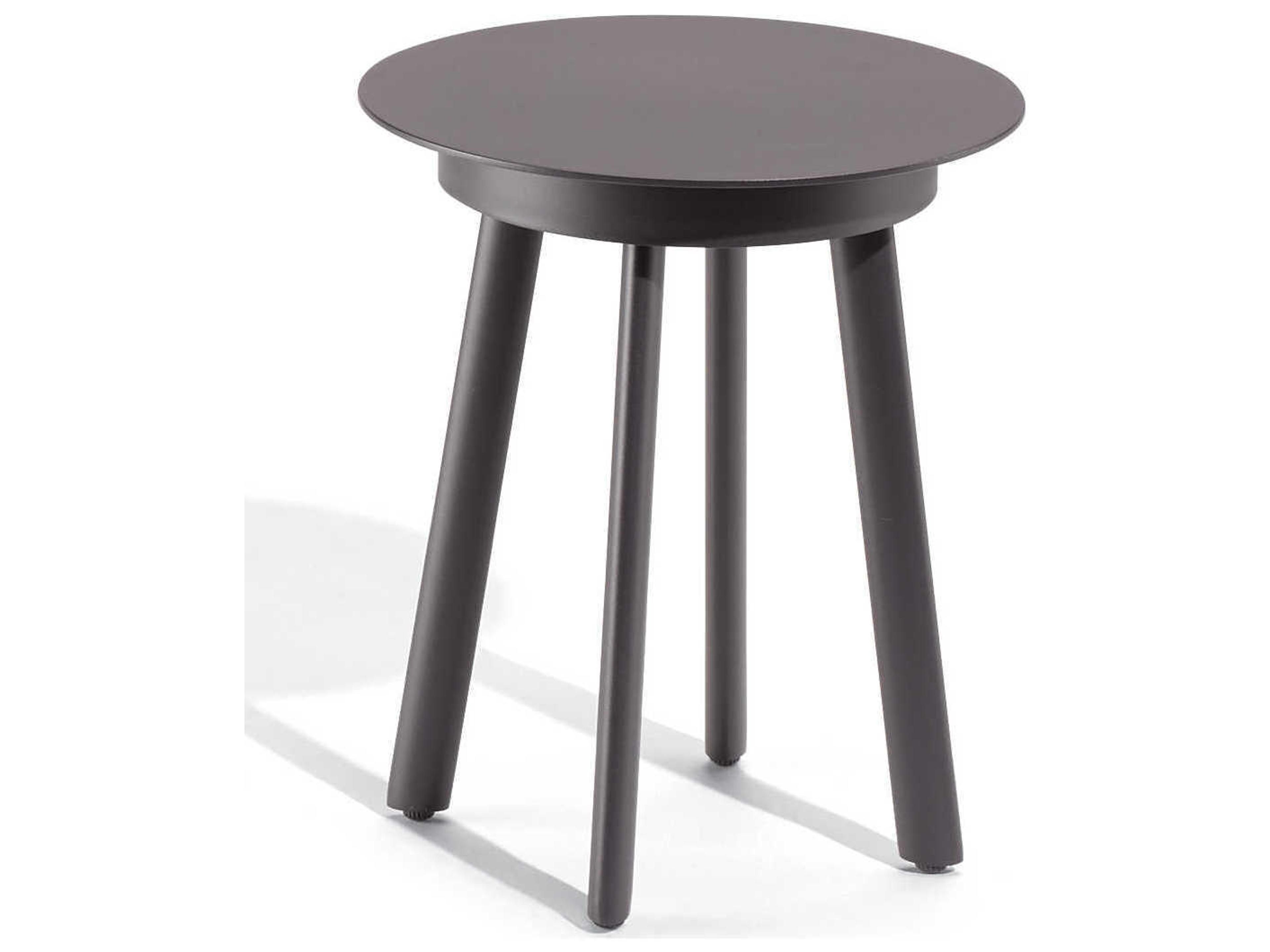 Oxford Garden Eiland Aluminum Round End Table