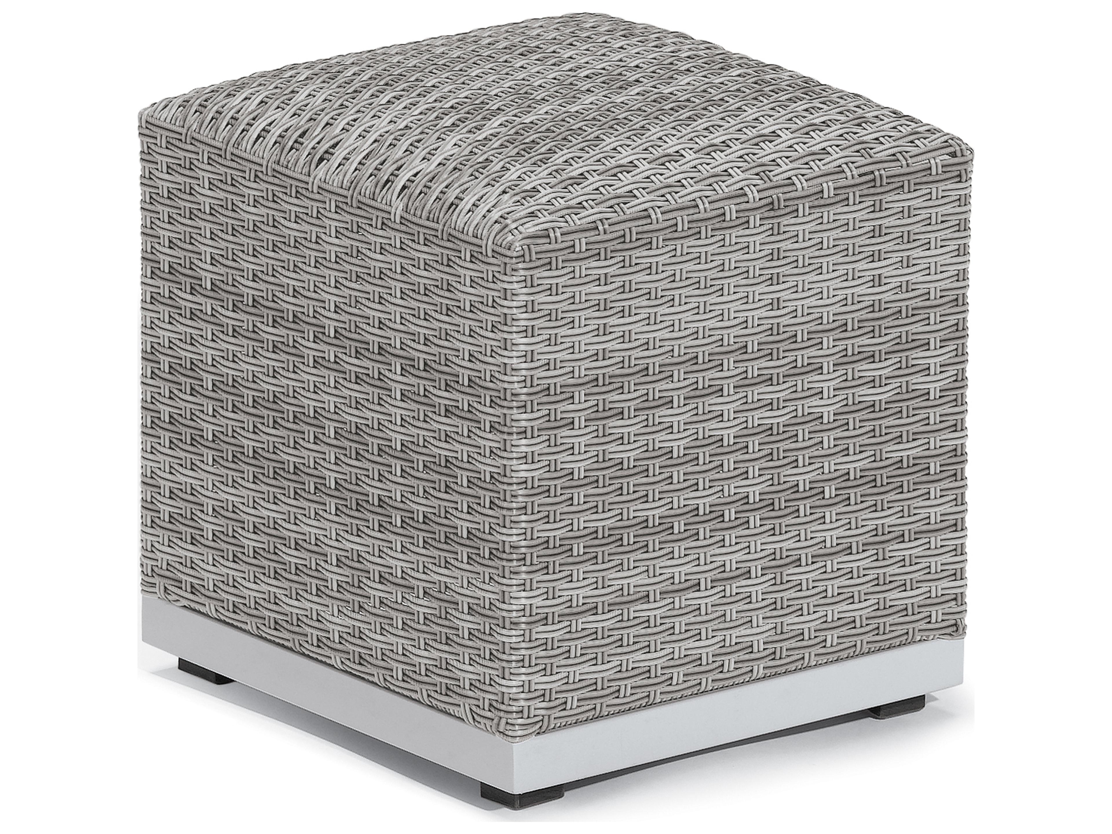Oxford Garden Argento Wicker Outdoor Ottoman