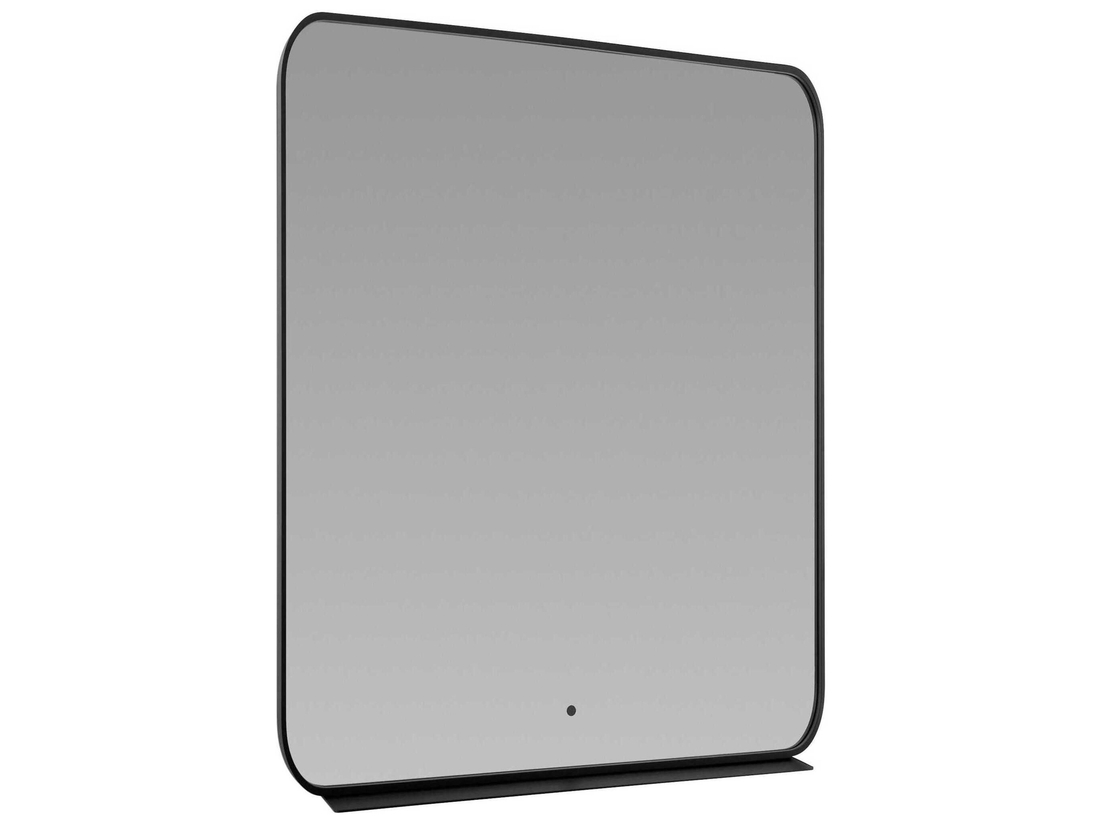 Oxygen by Quorum Avior Black Rectangular Wall Mirror