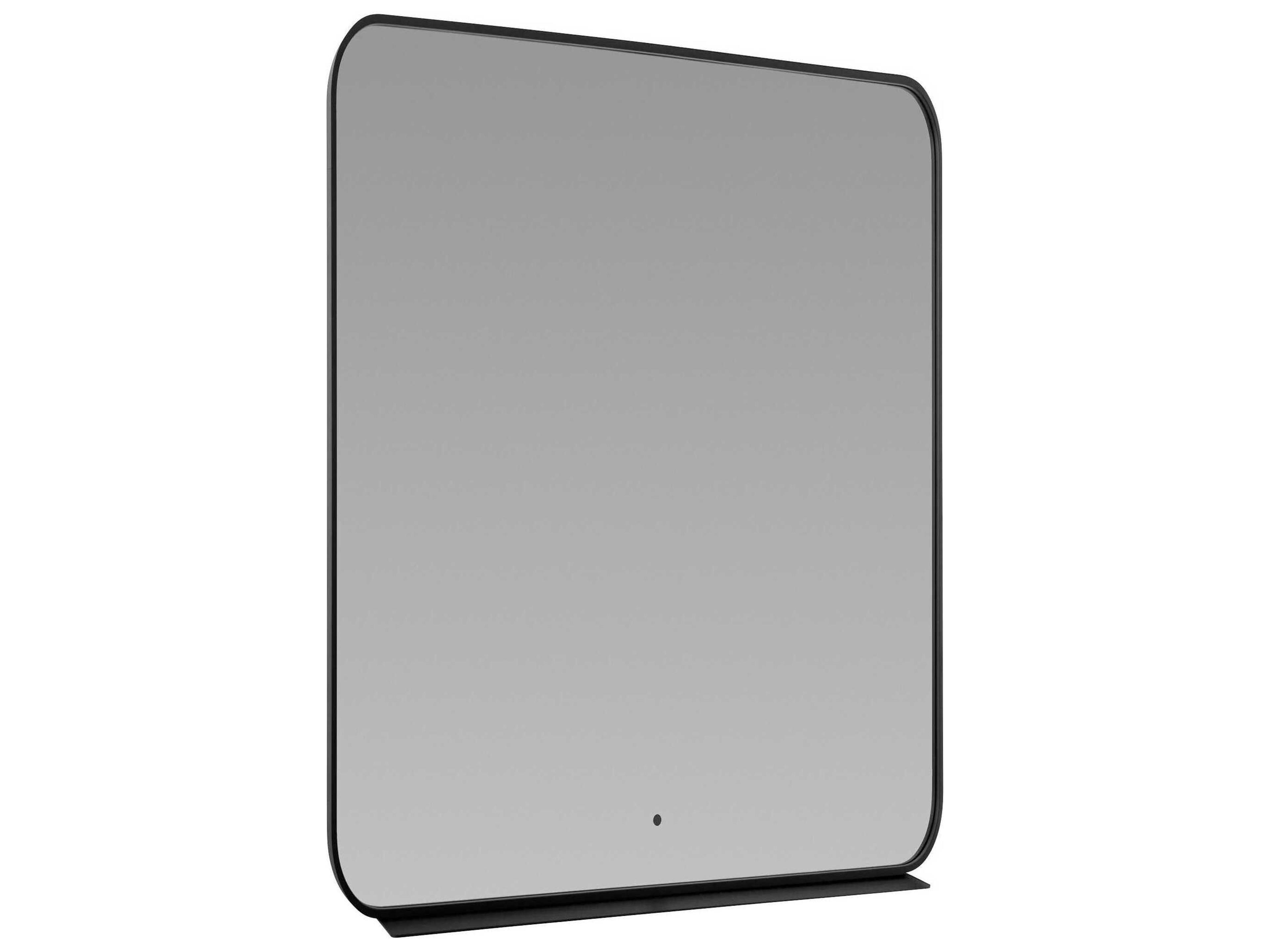 Oxygen by Quorum Avior Black Rectangular Wall Mirror