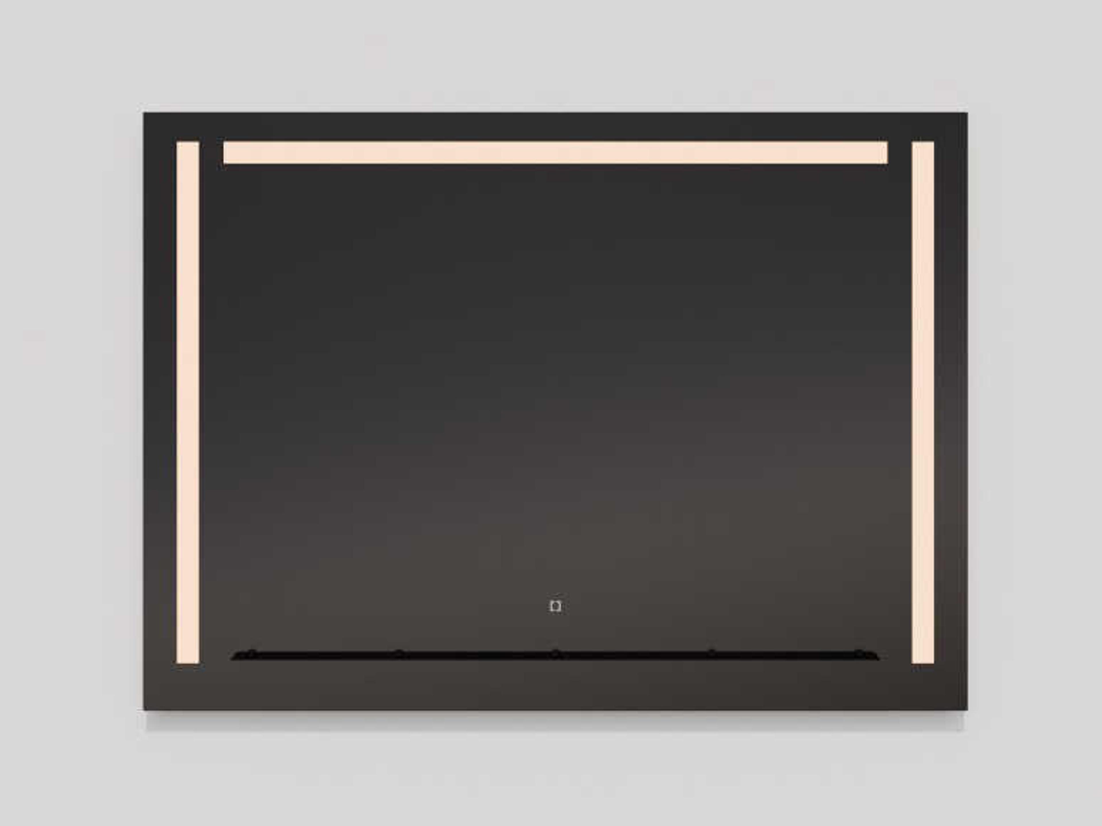 Oxygen by Quorum Skylight Black Rectangular Wall Mirror