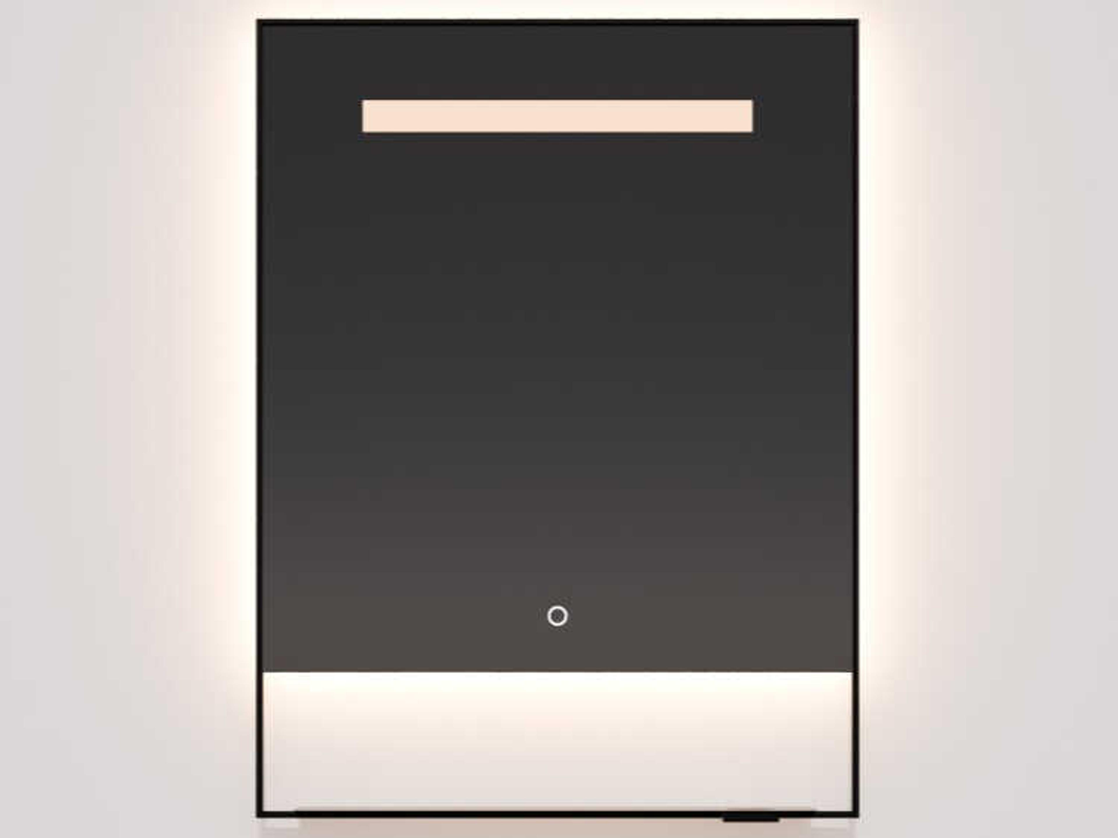 Oxygen by Quorum Castore Black Rectangular Wall Mirror