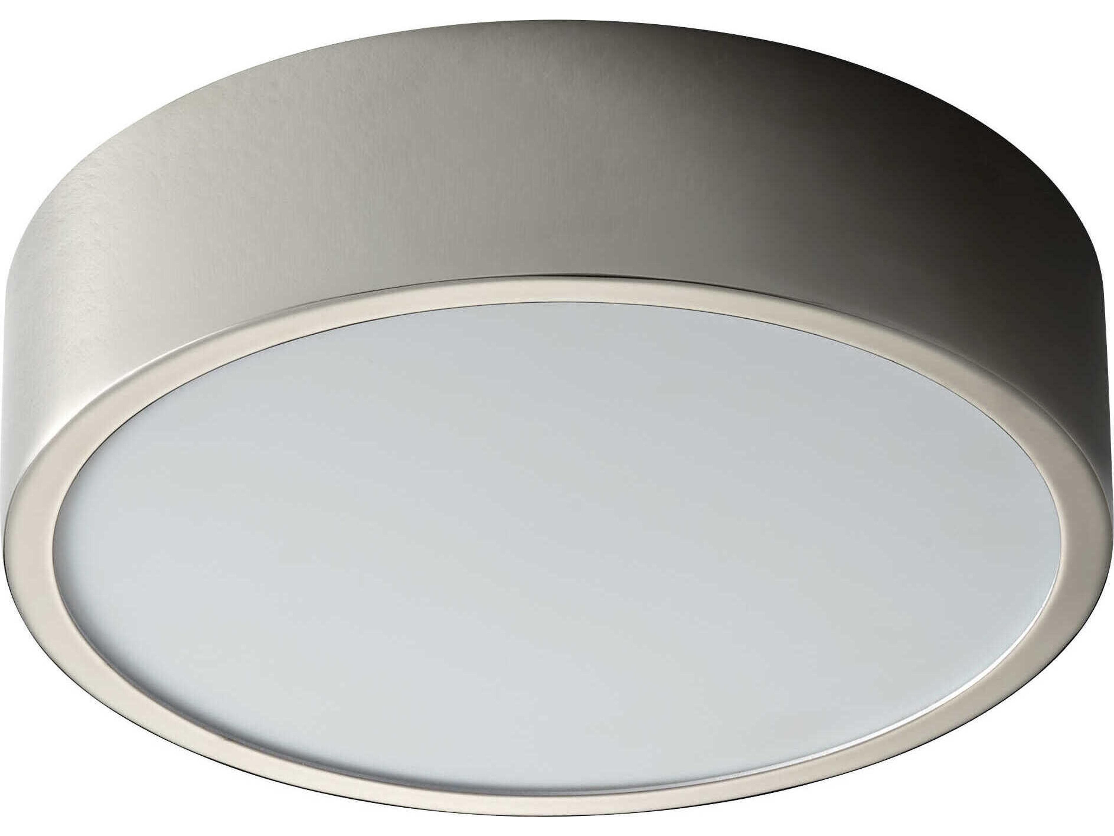 Oxygen by Quorum Peepers 1-Light Polished Nickel Round Flush Mount