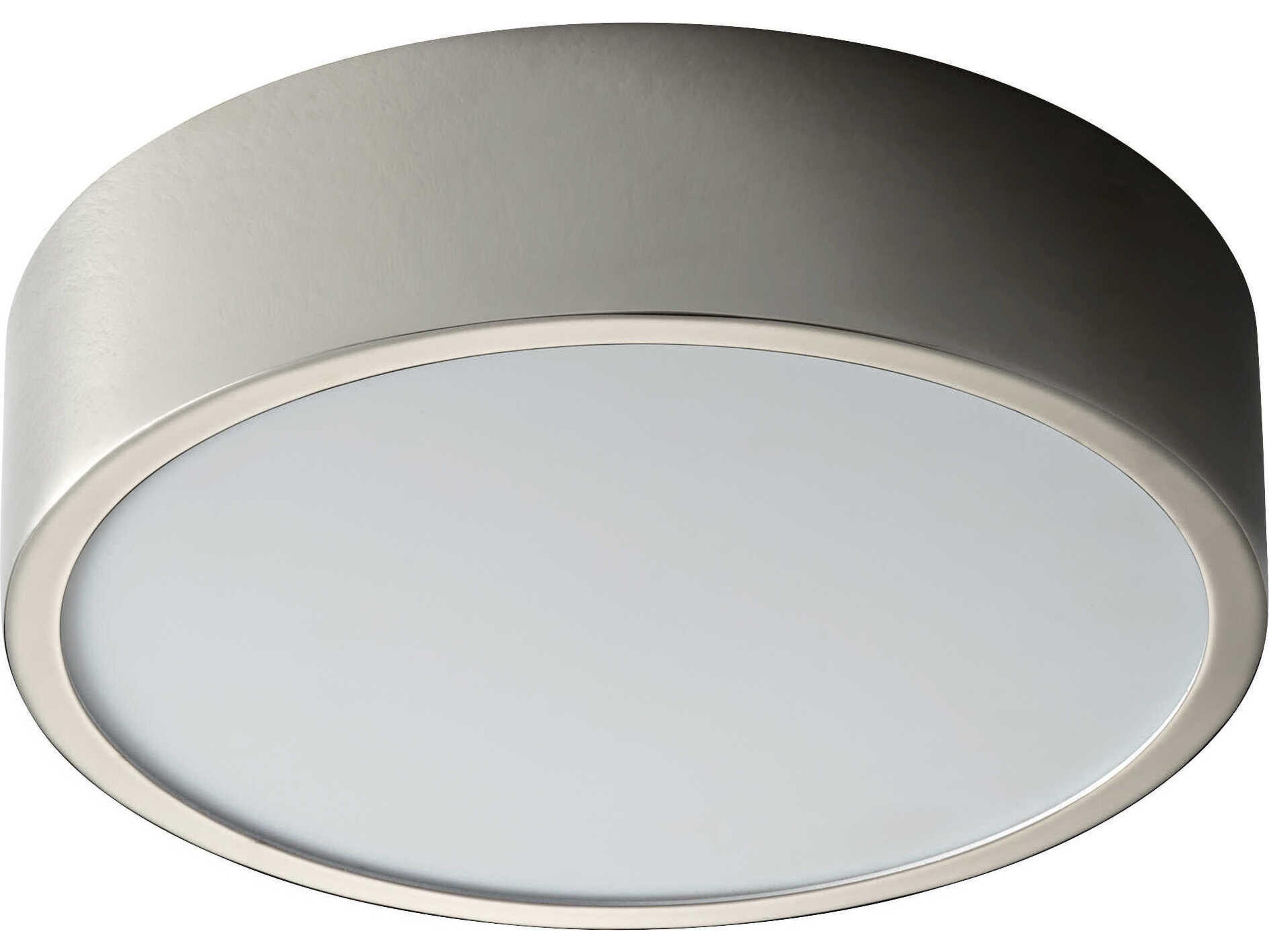 Oxygen by Quorum Peepers 1-Light Polished Nickel Round Flush Mount