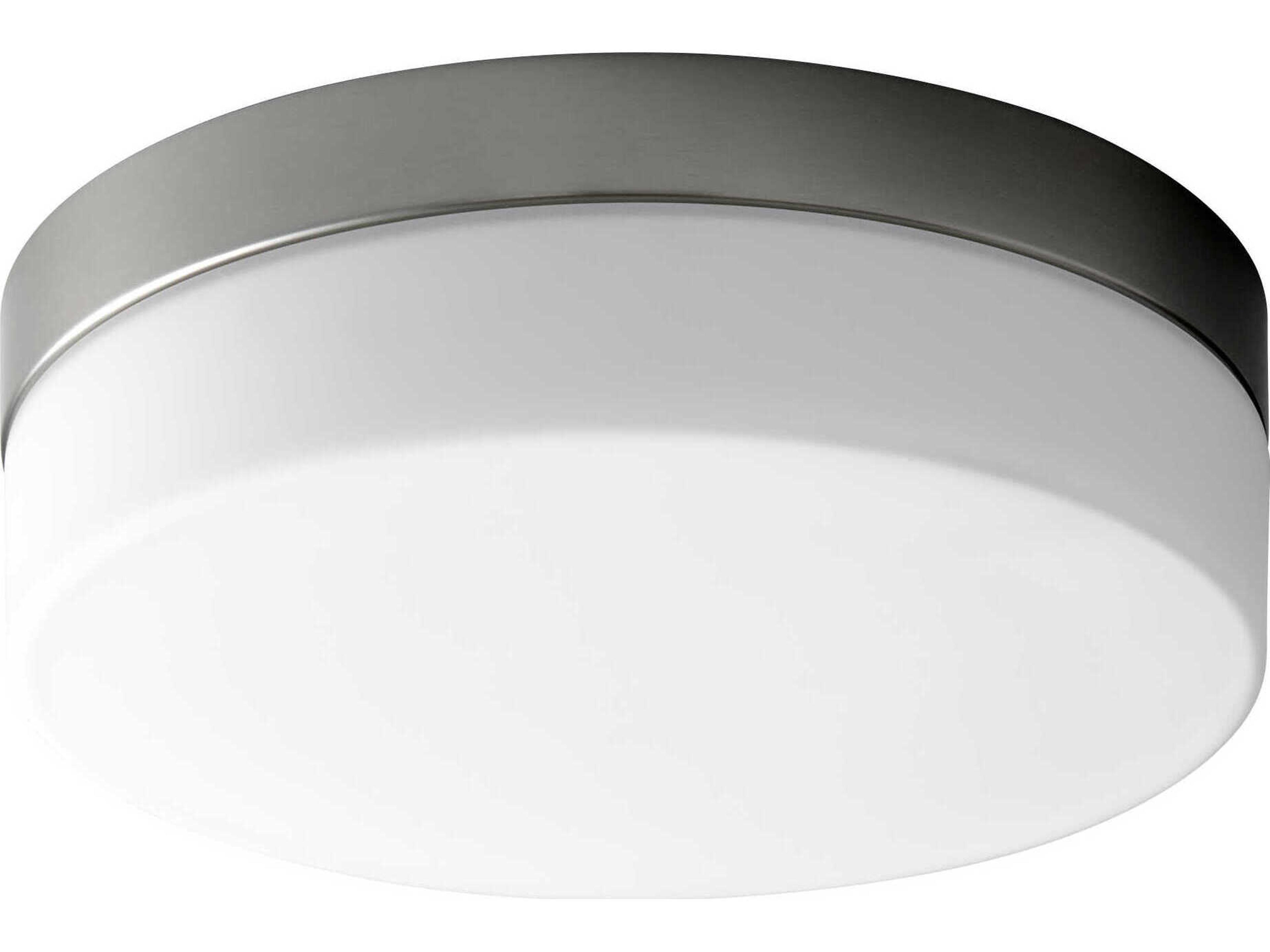Oxygen by Quorum Zuri 1-Light Satin Nickel Round Flush Mount