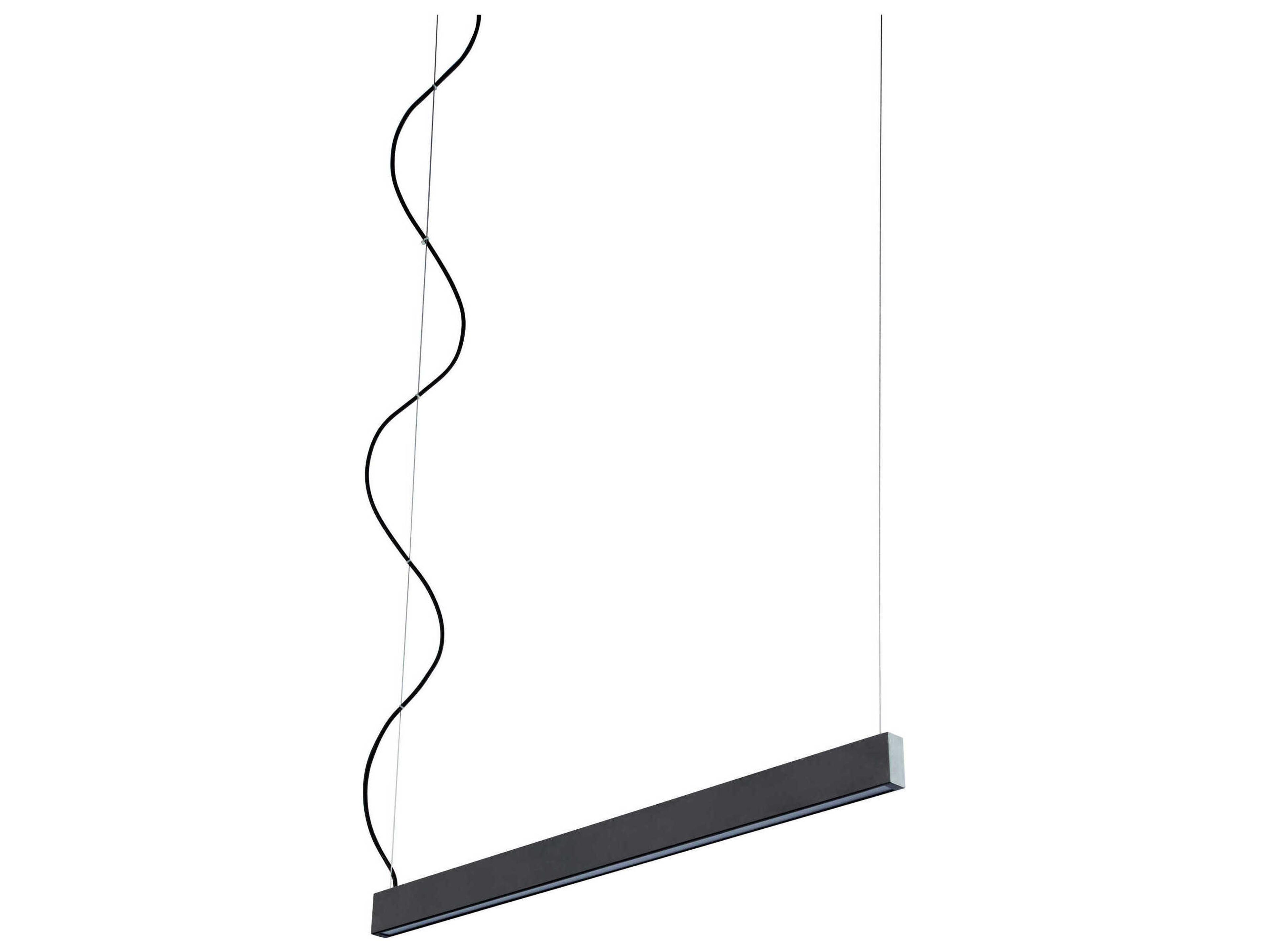 Oxygen by Quorum Zepp 1-Light Black Linear Island Pendant