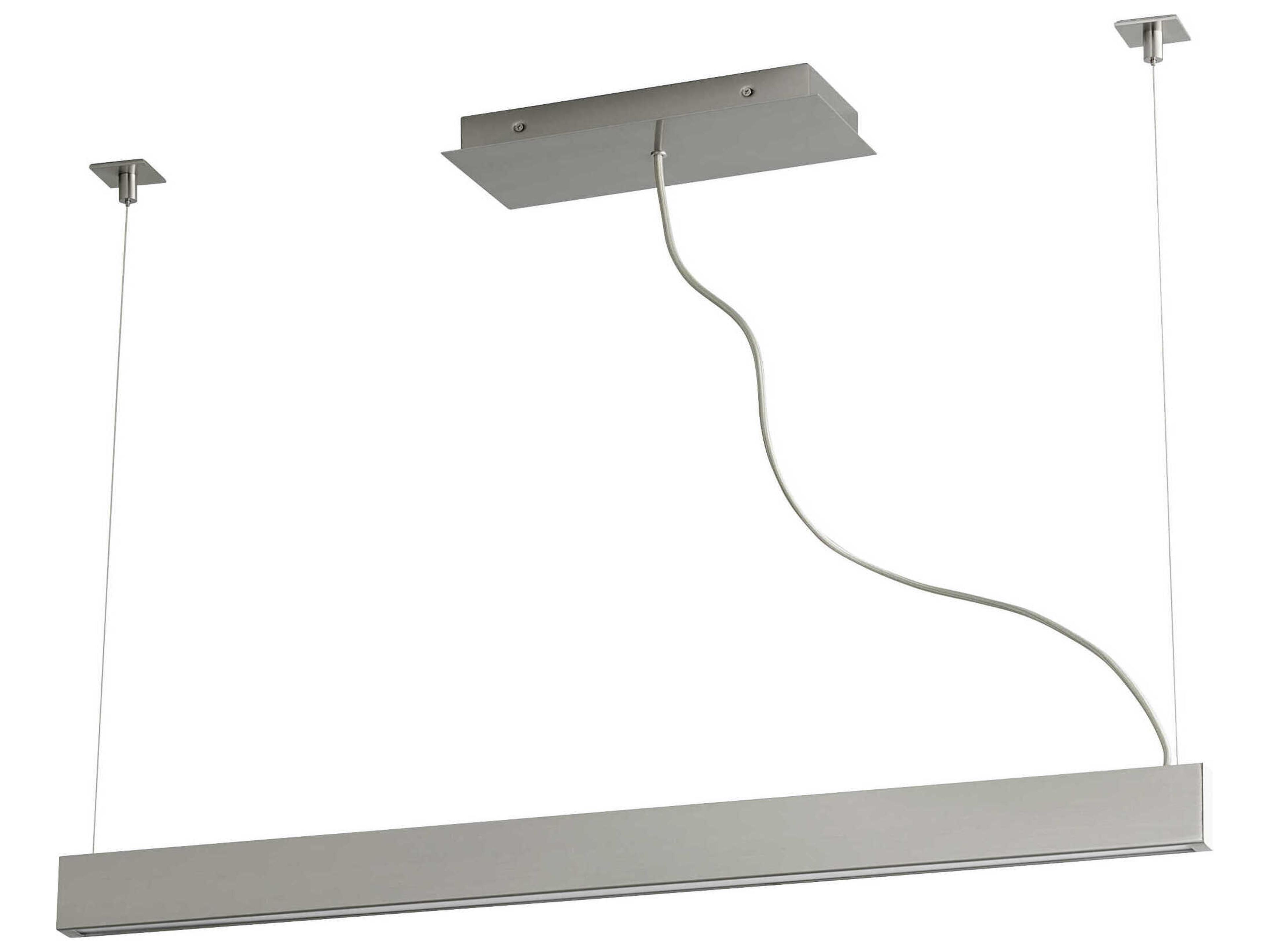 Oxygen by Quorum Zepp 1-Light Satin Nickel Linear Island Pendant
