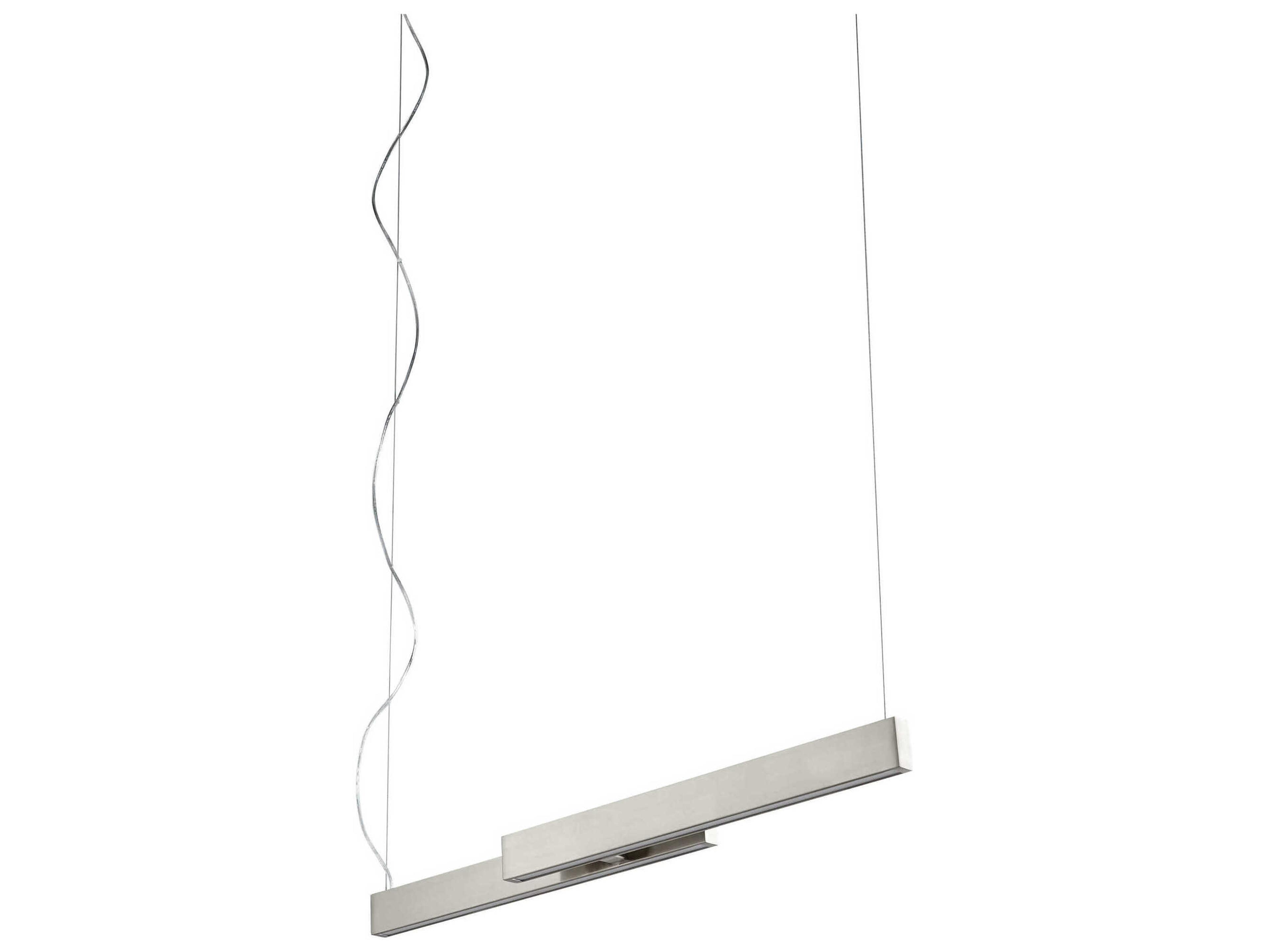 Oxygen by Quorum Klone 2-Light Satin Nickel Linear Island Pendant
