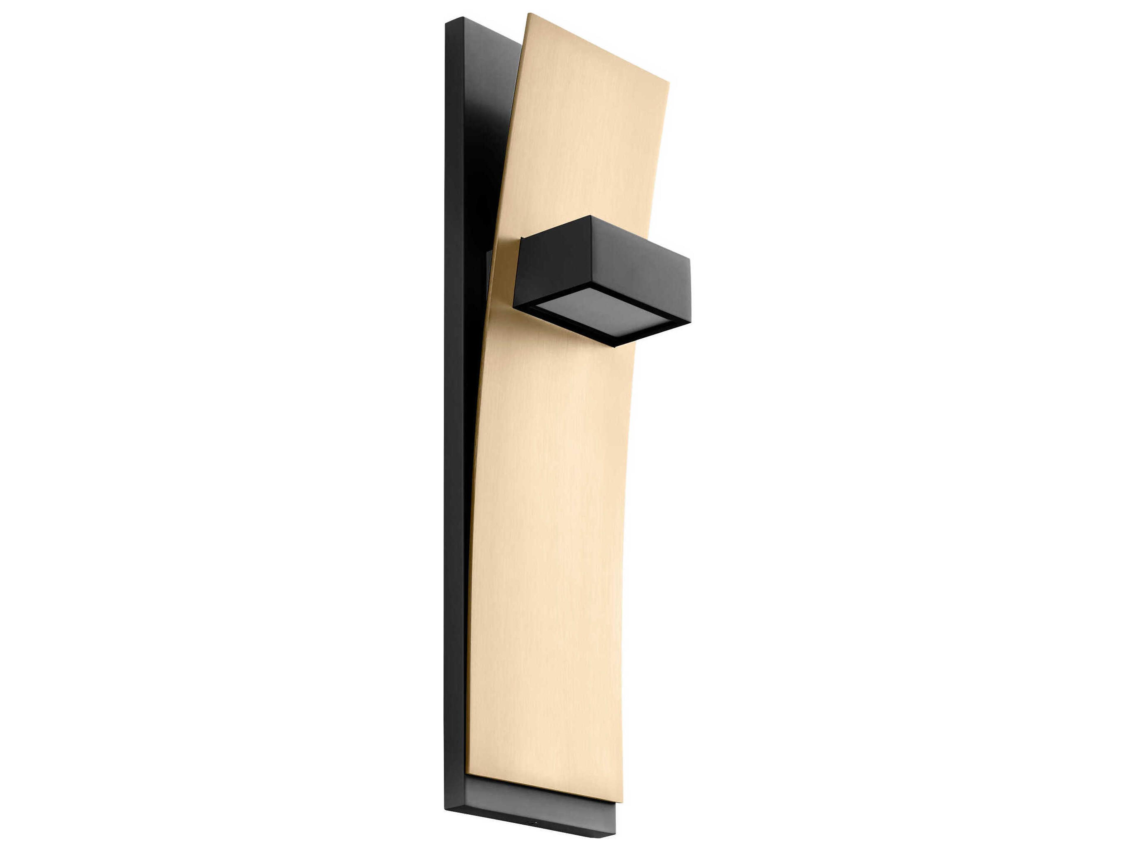 Oxygen by Quorum Dario 2-Light Black Aged Brass Wall Sconce