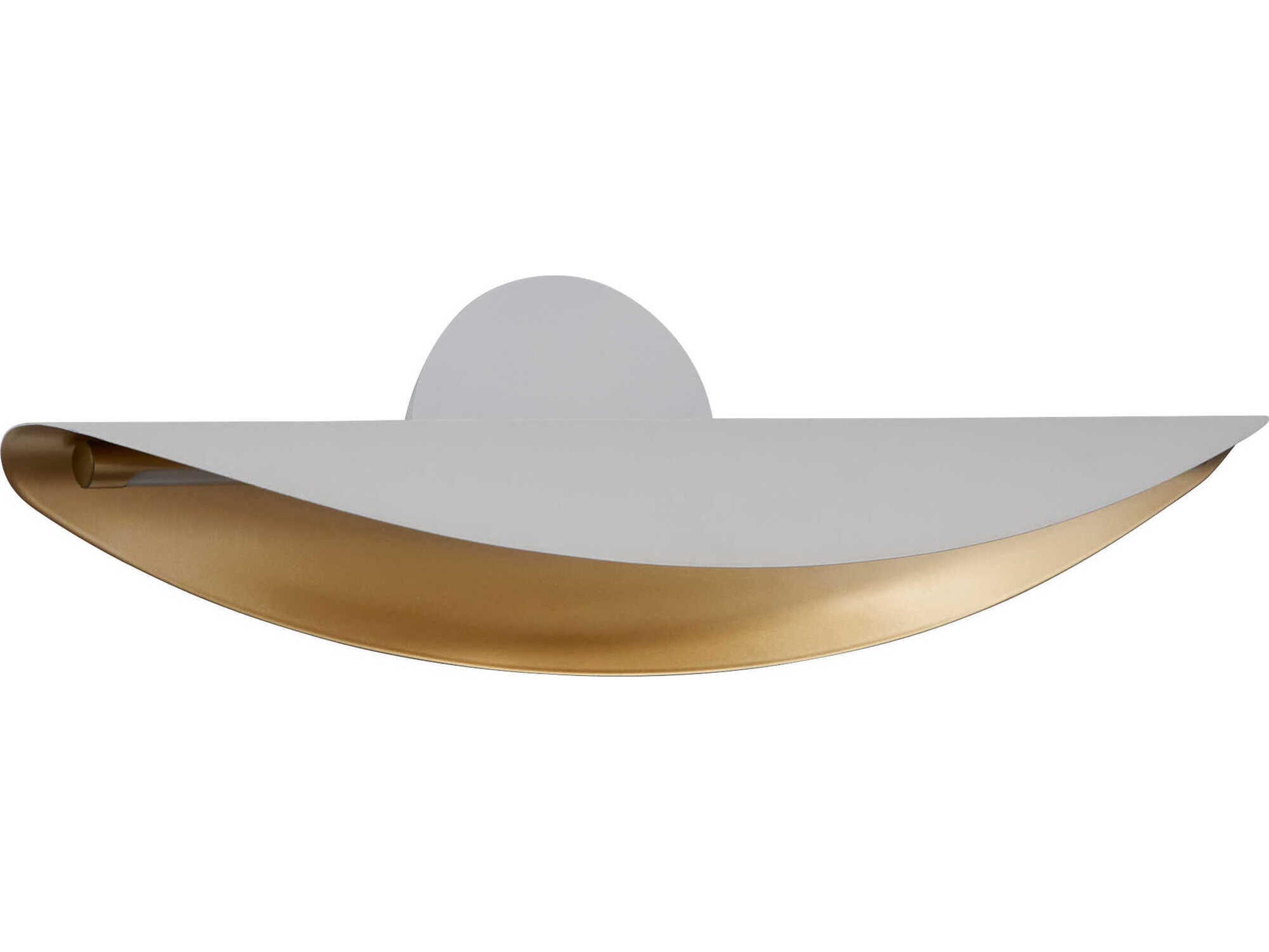 Oxygen by Quorum Pivot 1-Light White Aged Brass Wall Sconce