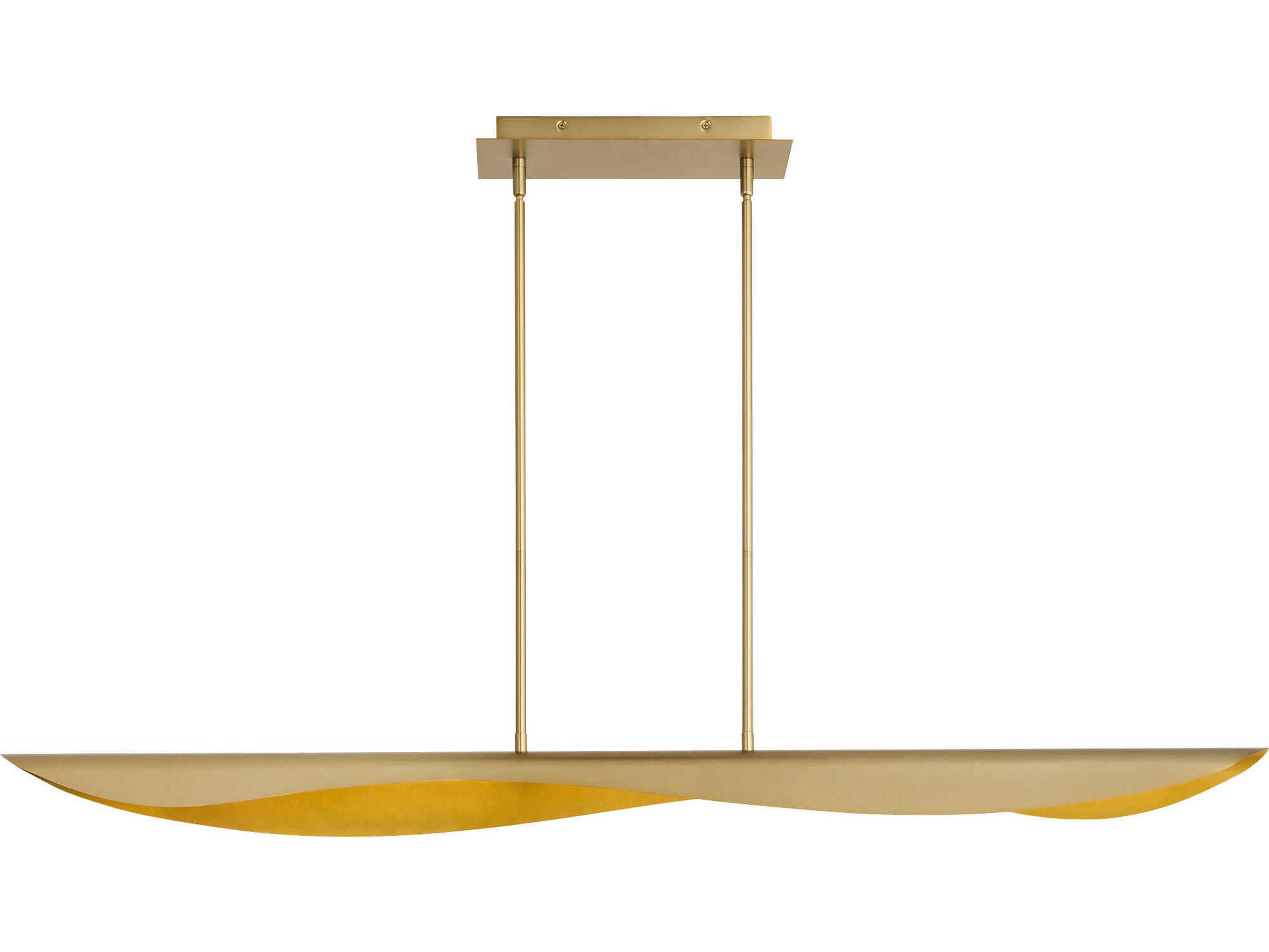 Oxygen by Quorum Pivot 1-Light Aged Brass Linear Island Pendant