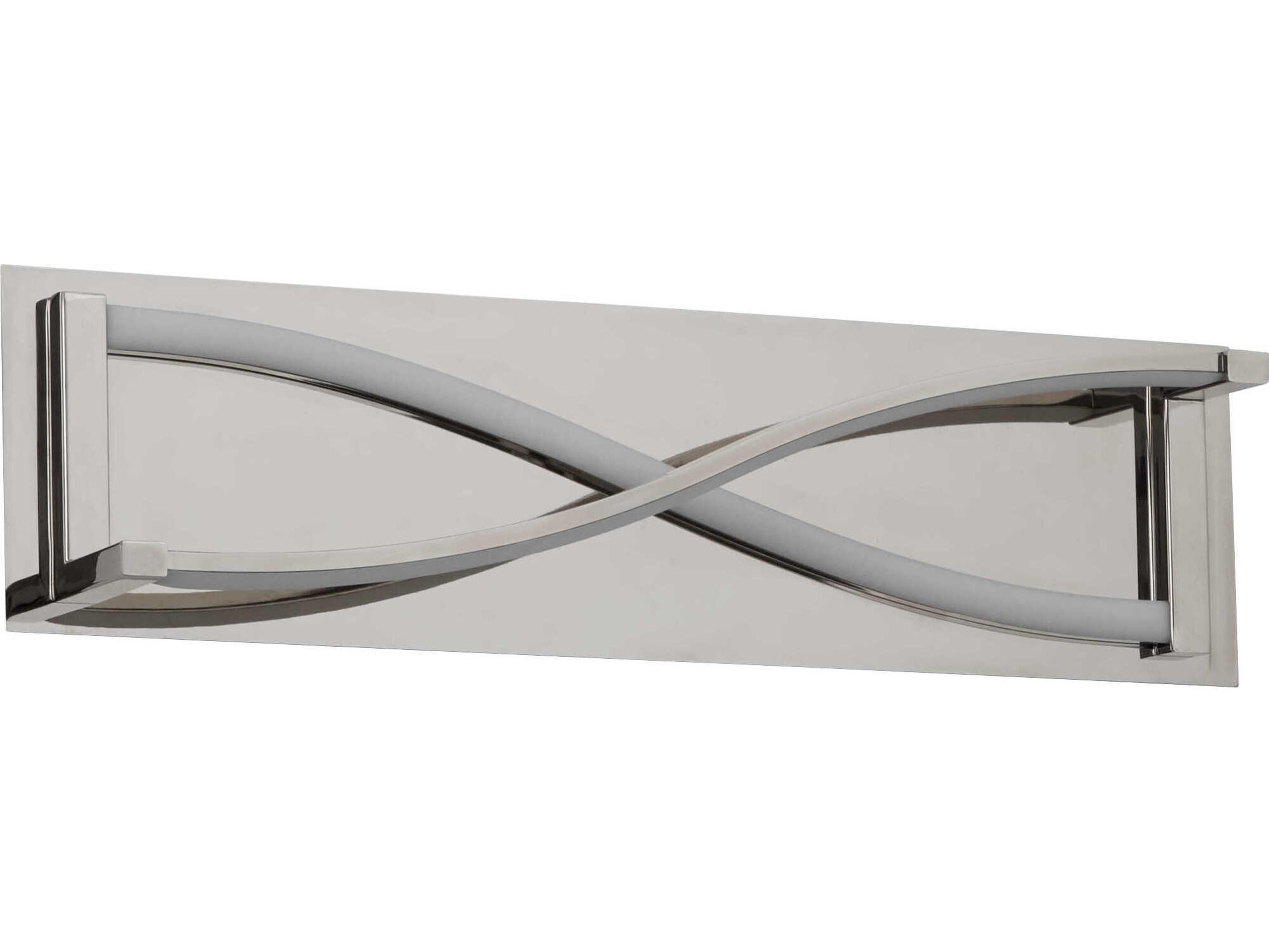 Oxygen by Quorum Hyperion 2-Light Polished Nickel Vanity Light