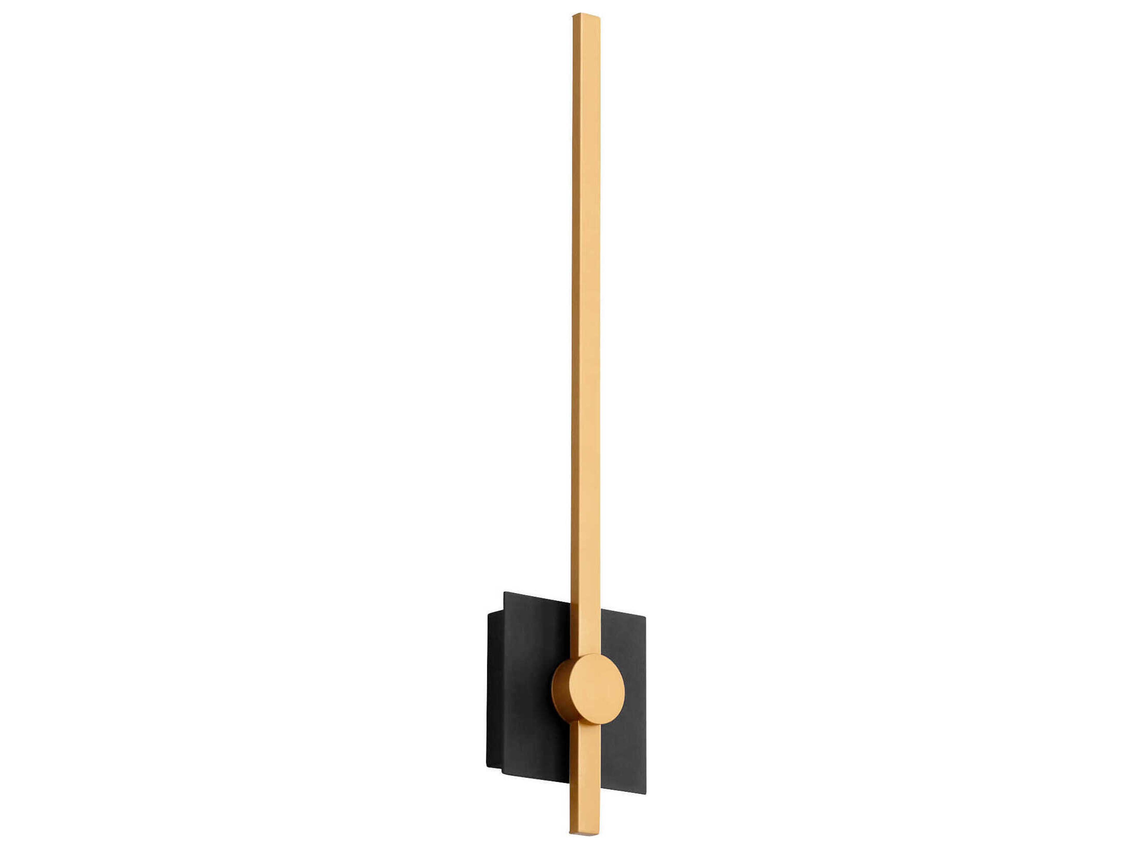 Zora 1-Light Black Industrial Brass Wall Sconce