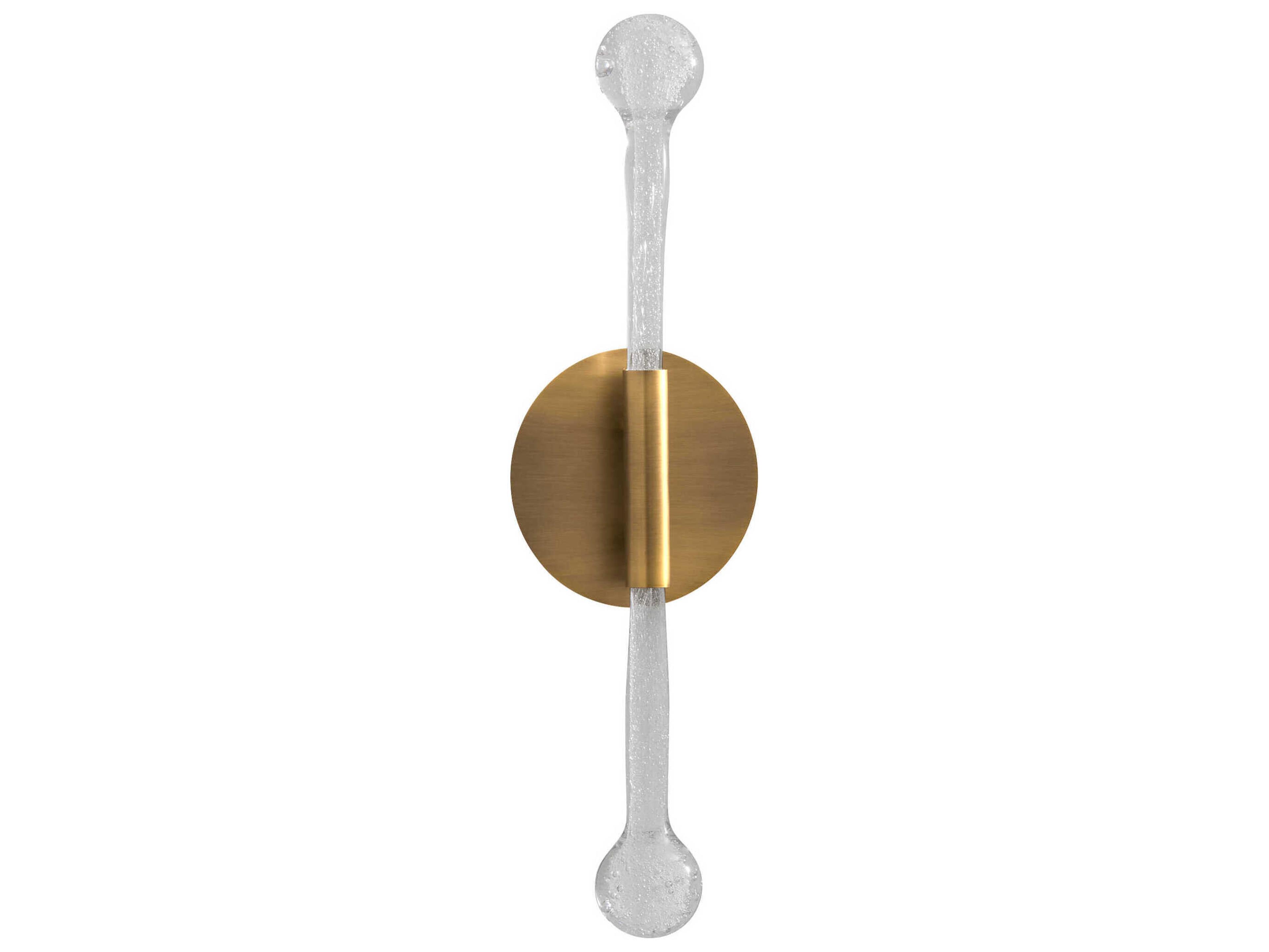 Oxygen by Quorum Manhattan 2-Light Brushed Brass Wall Sconce