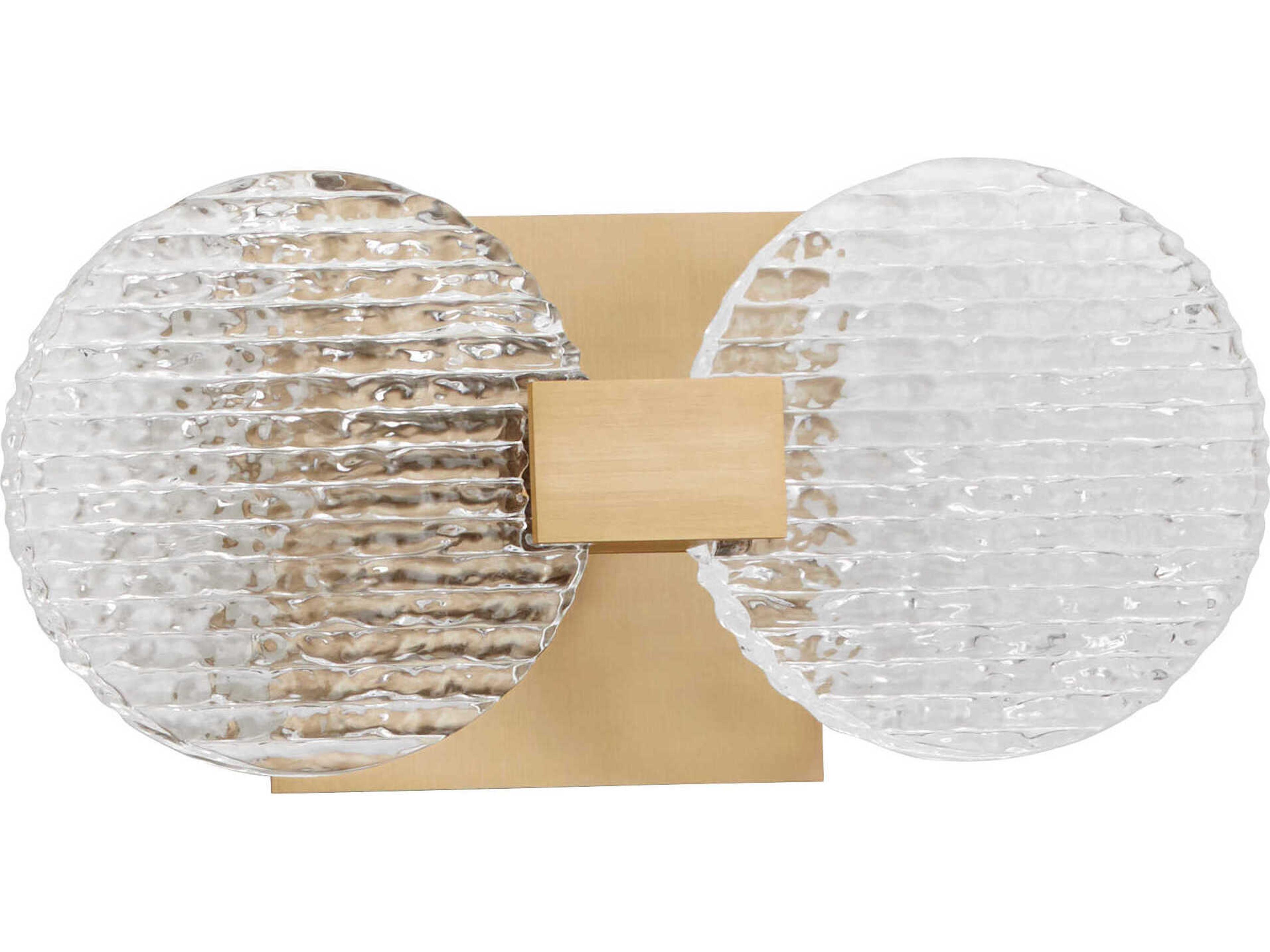 Oxygen by Quorum Axiom 2-Light Aged Brass Wall Sconce