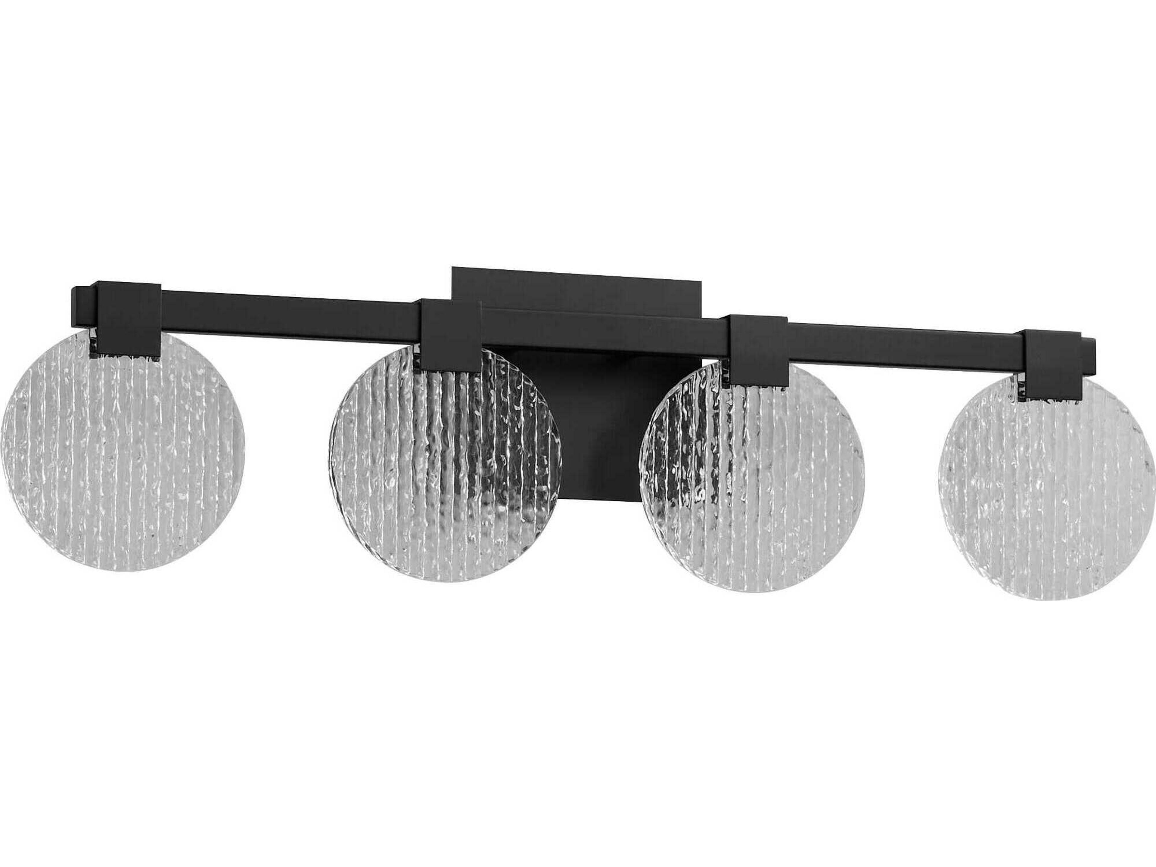 Oxygen by Quorum Axiom 4-Light Black Vanity Light