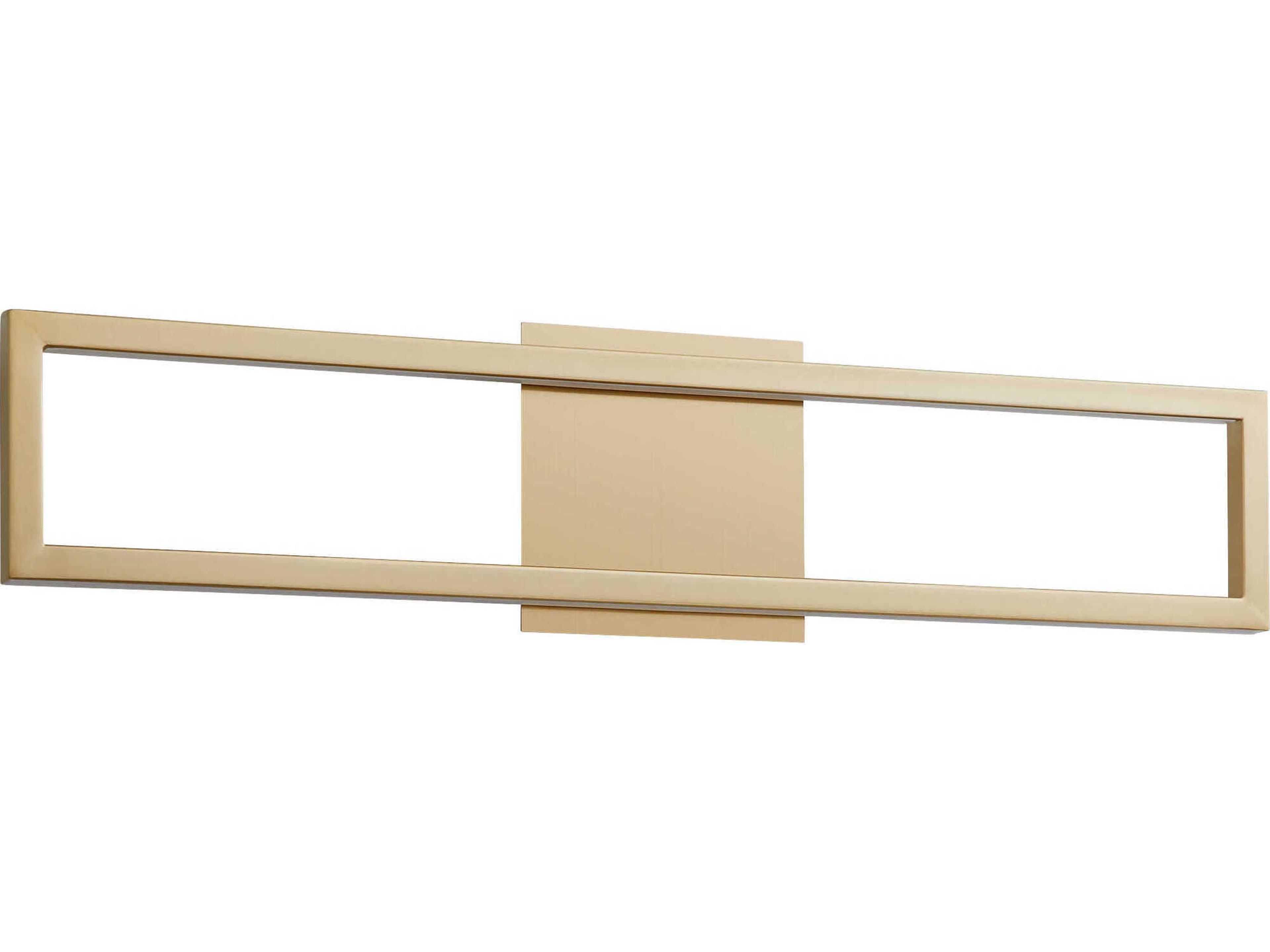 Oxygen by Quorum Xanni 1-Light Aged Brass Vanity Light