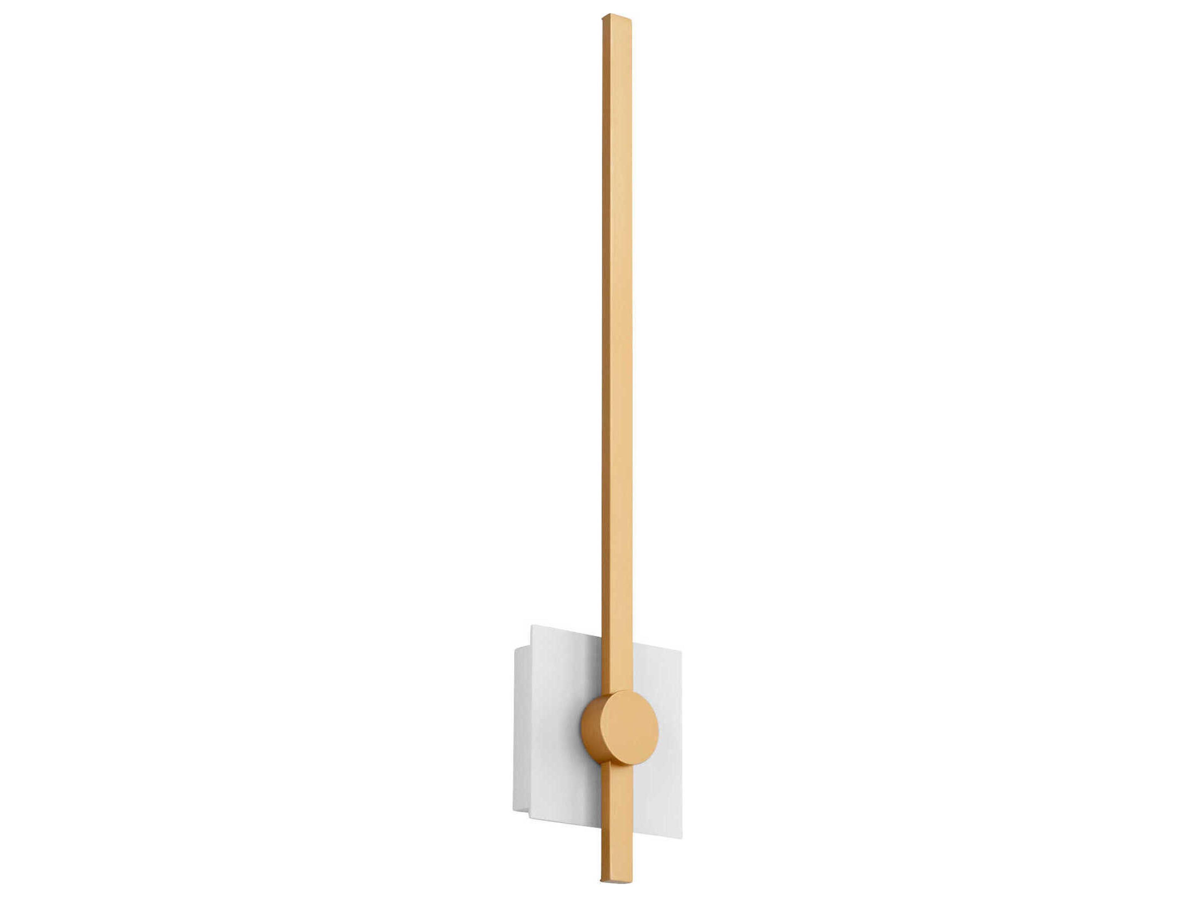 Zora 1-Light White Industrial Brass Wall Sconce