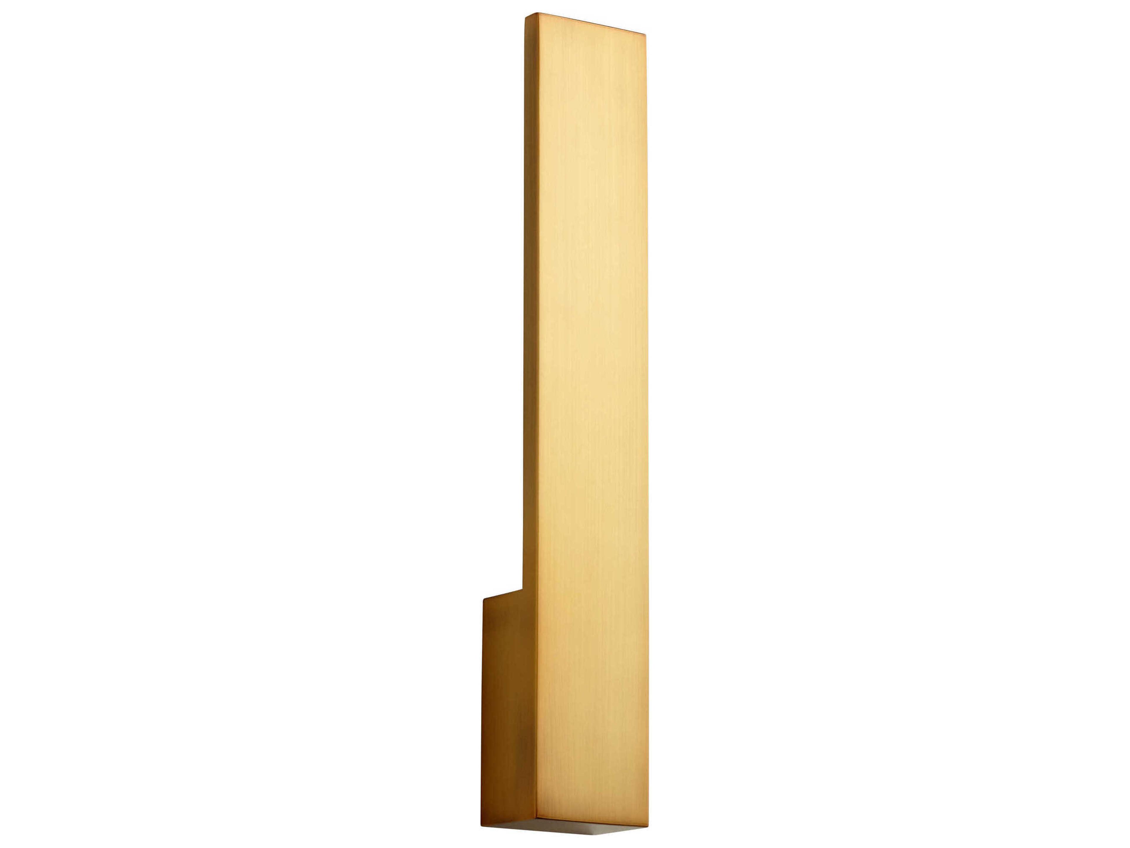 Oxygen by Quorum Icon 1-Light Aged Brass Wall Sconce