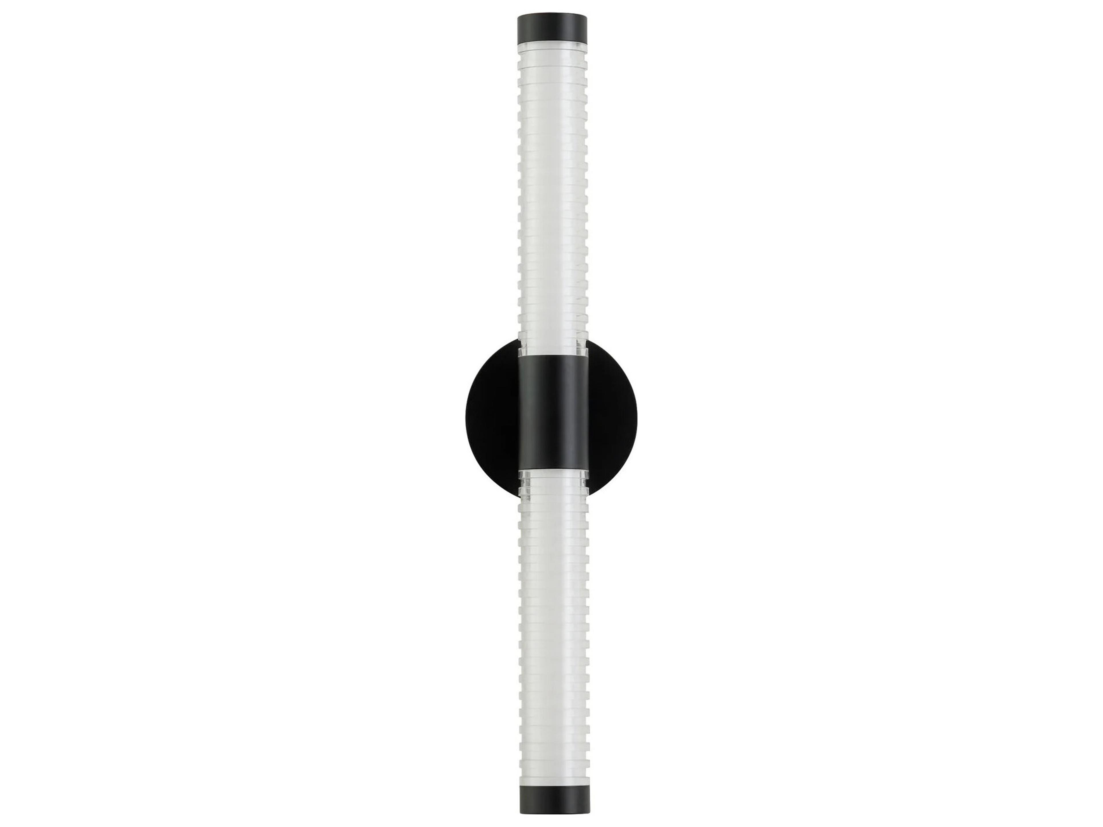 Oxygen by Quorum Vaden 2-Light Black Wall Sconce