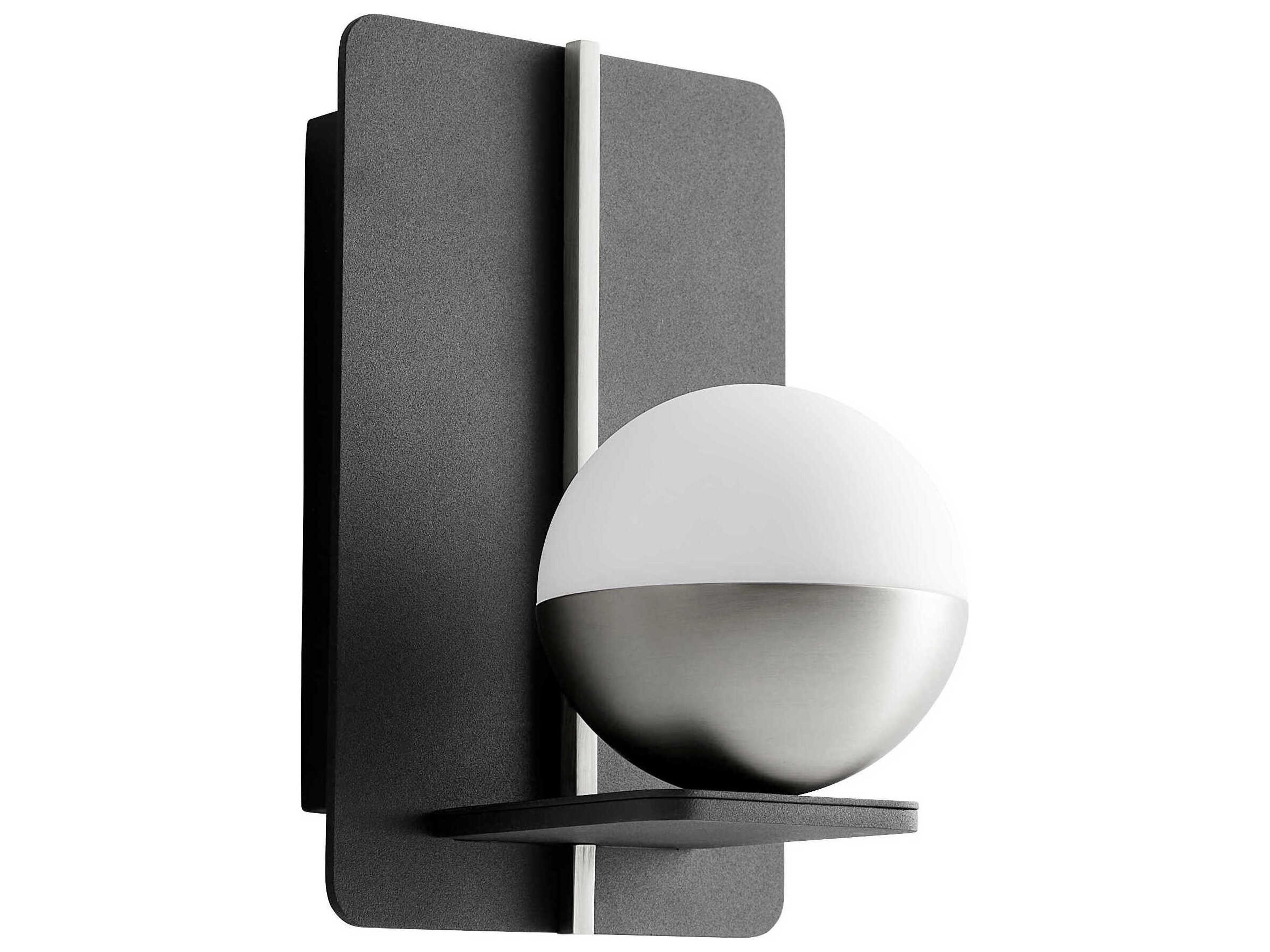 Oxygen by Quorum Iota 1-Light Black Satin Nickel Wall Sconce