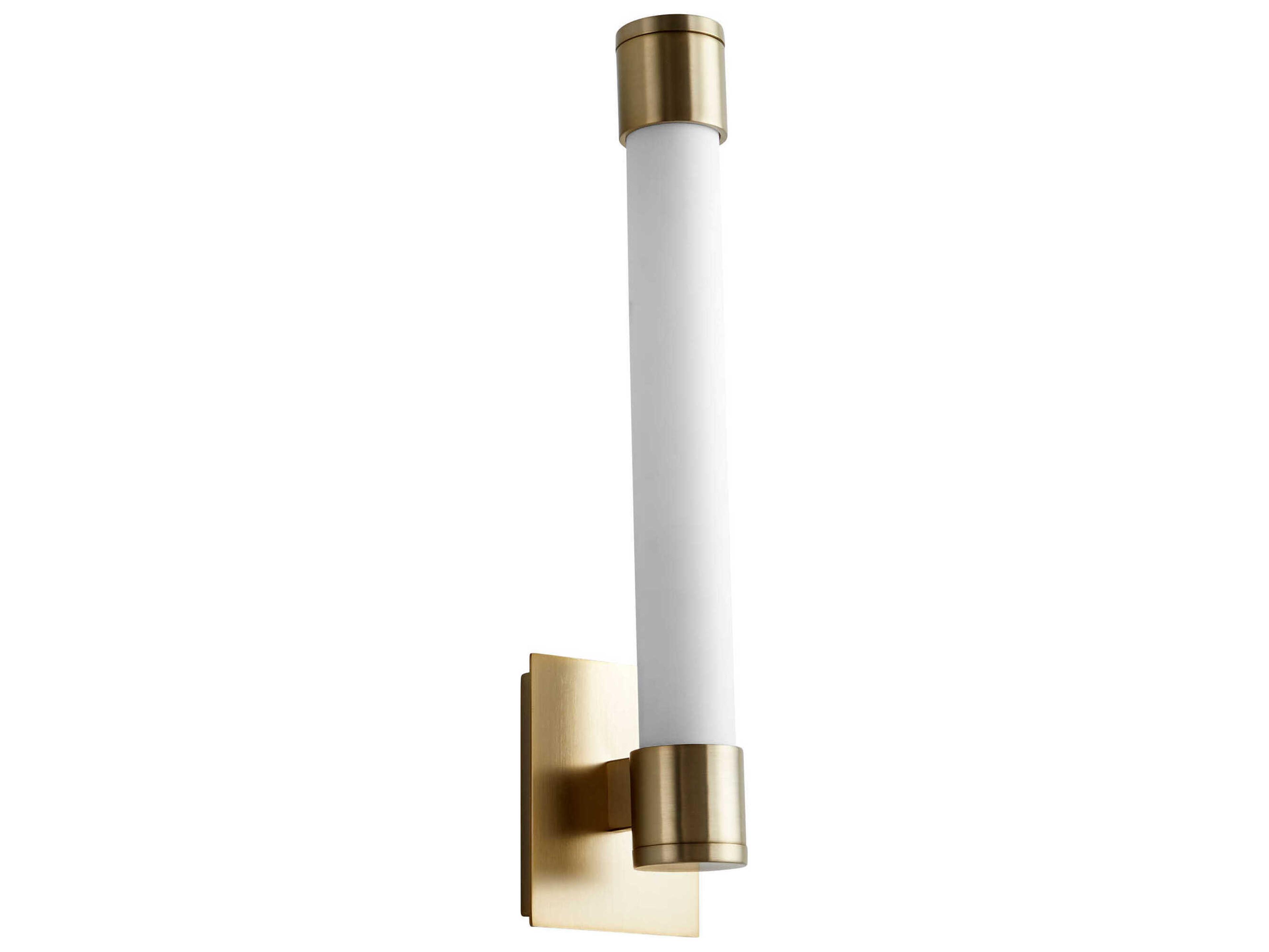 Oxygen by Quorum Zenith-II 1-Light Aged Brass Wall Sconce
