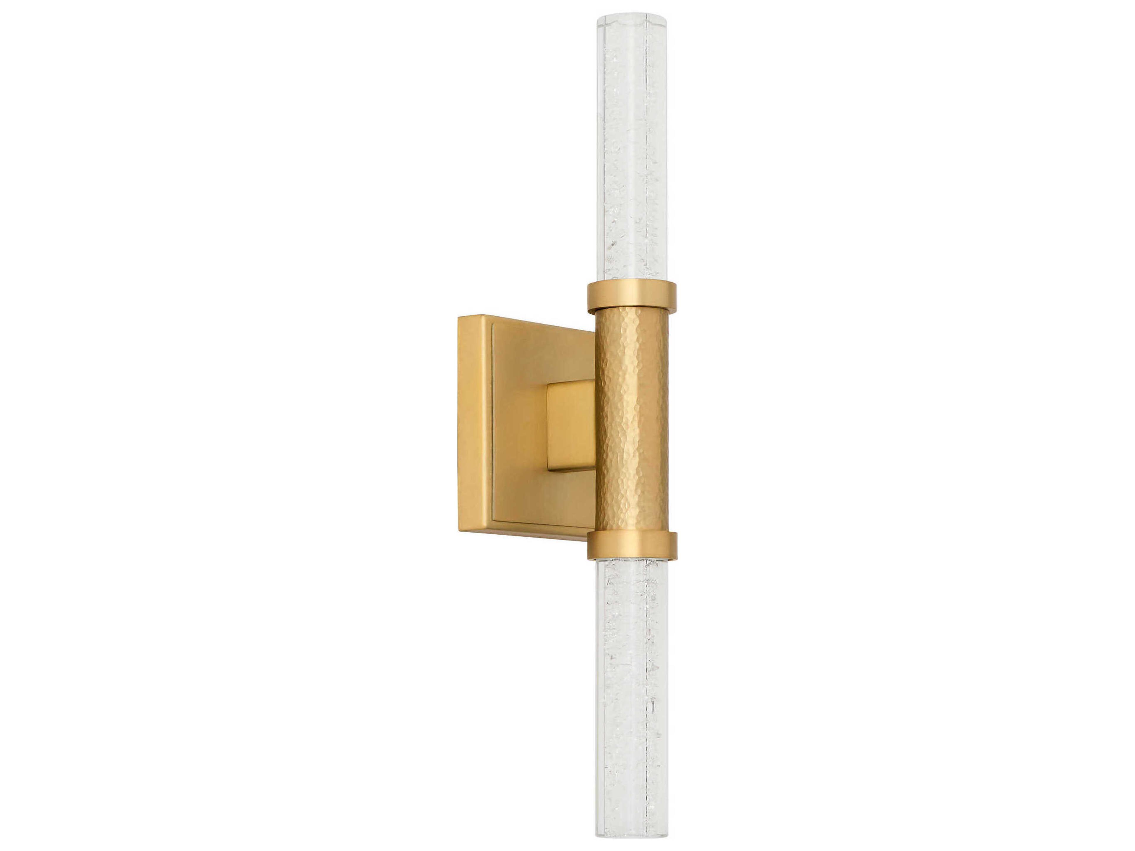 Oxygen by Quorum Monet 2-Light Aged Brass Wall Sconce