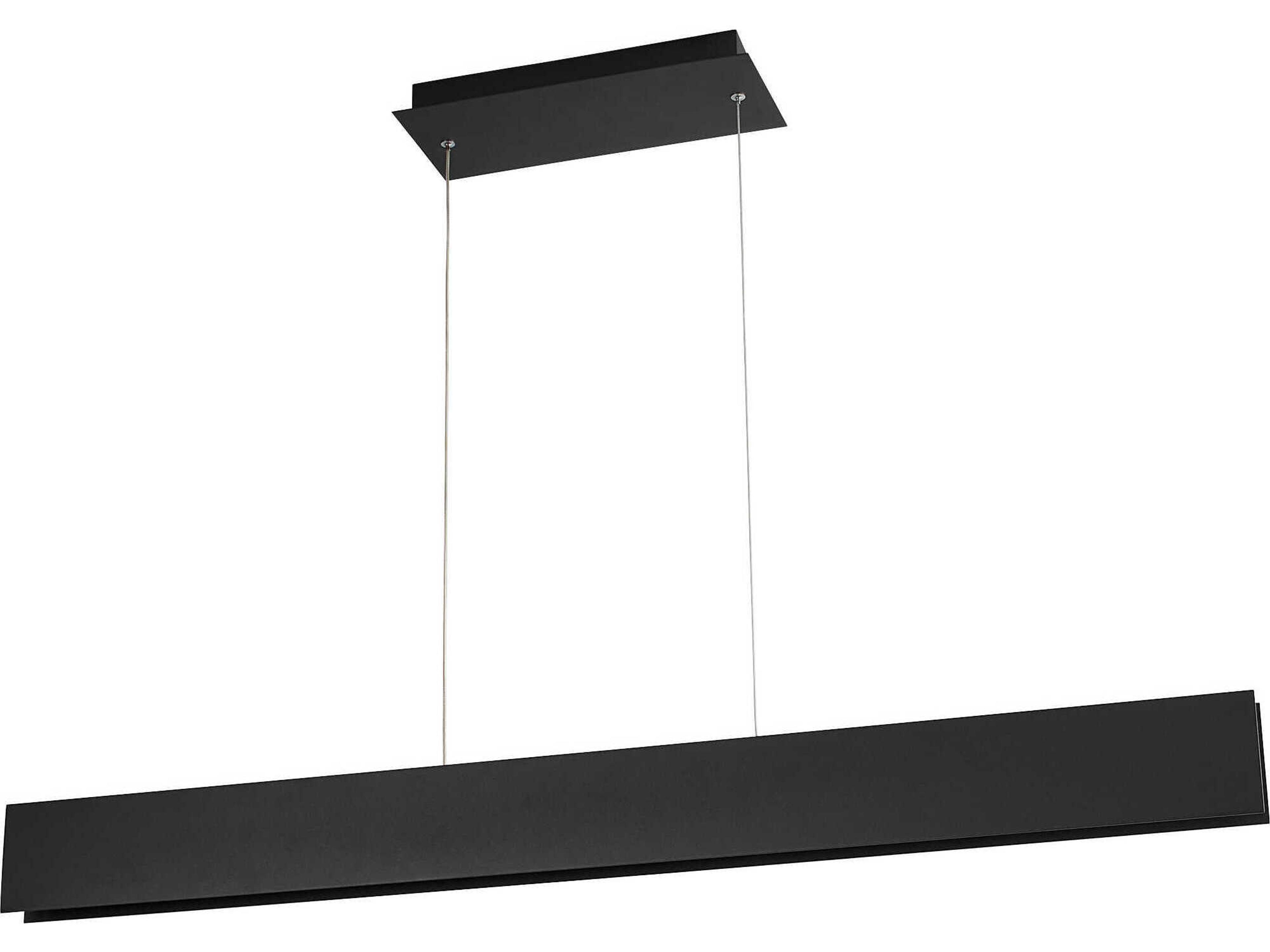 Oxygen by Quorum Brio 1-Light Black Linear Island Pendant