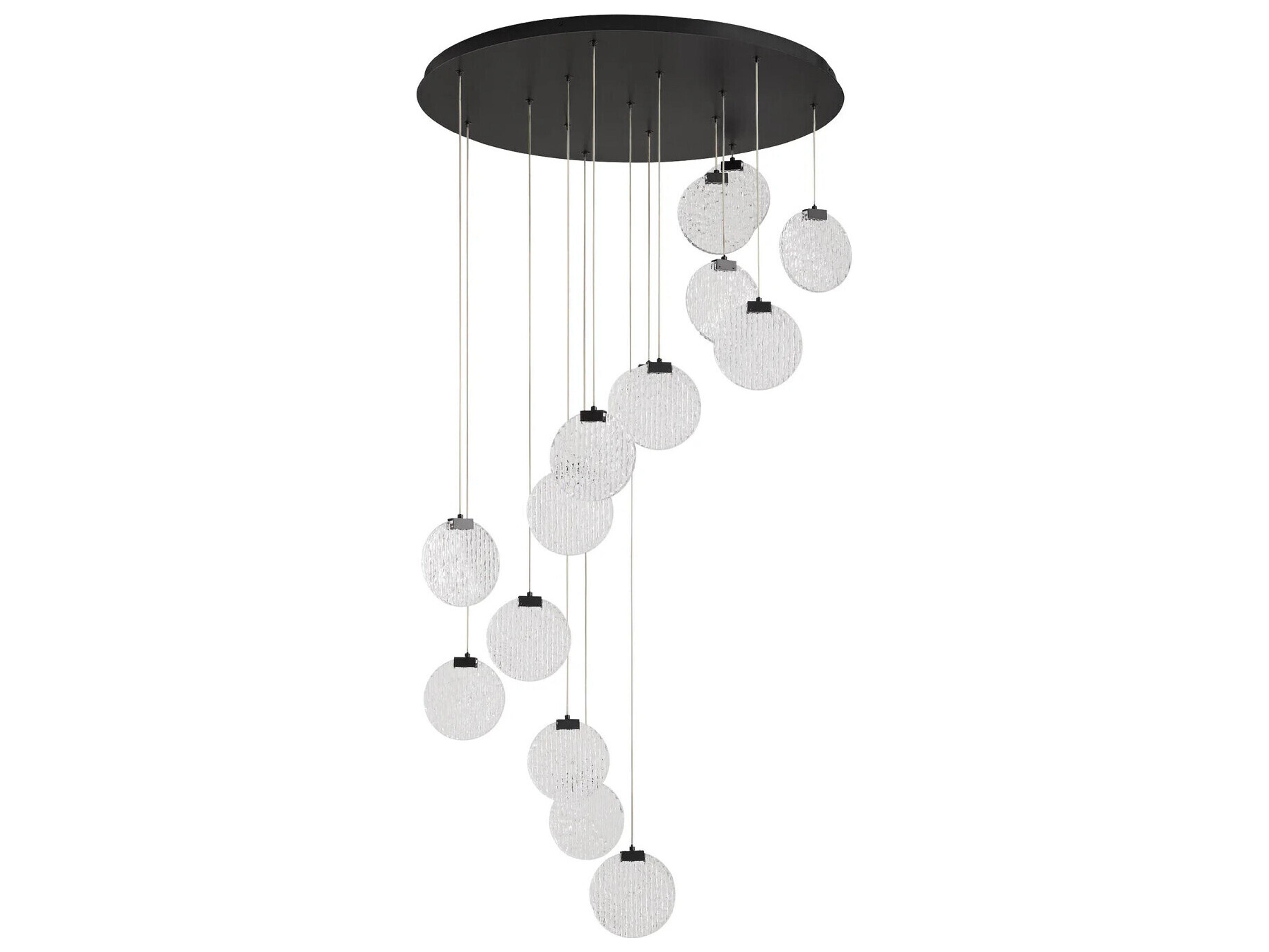 Oxygen by Quorum Axiom 15-Light Black Globe Pendant