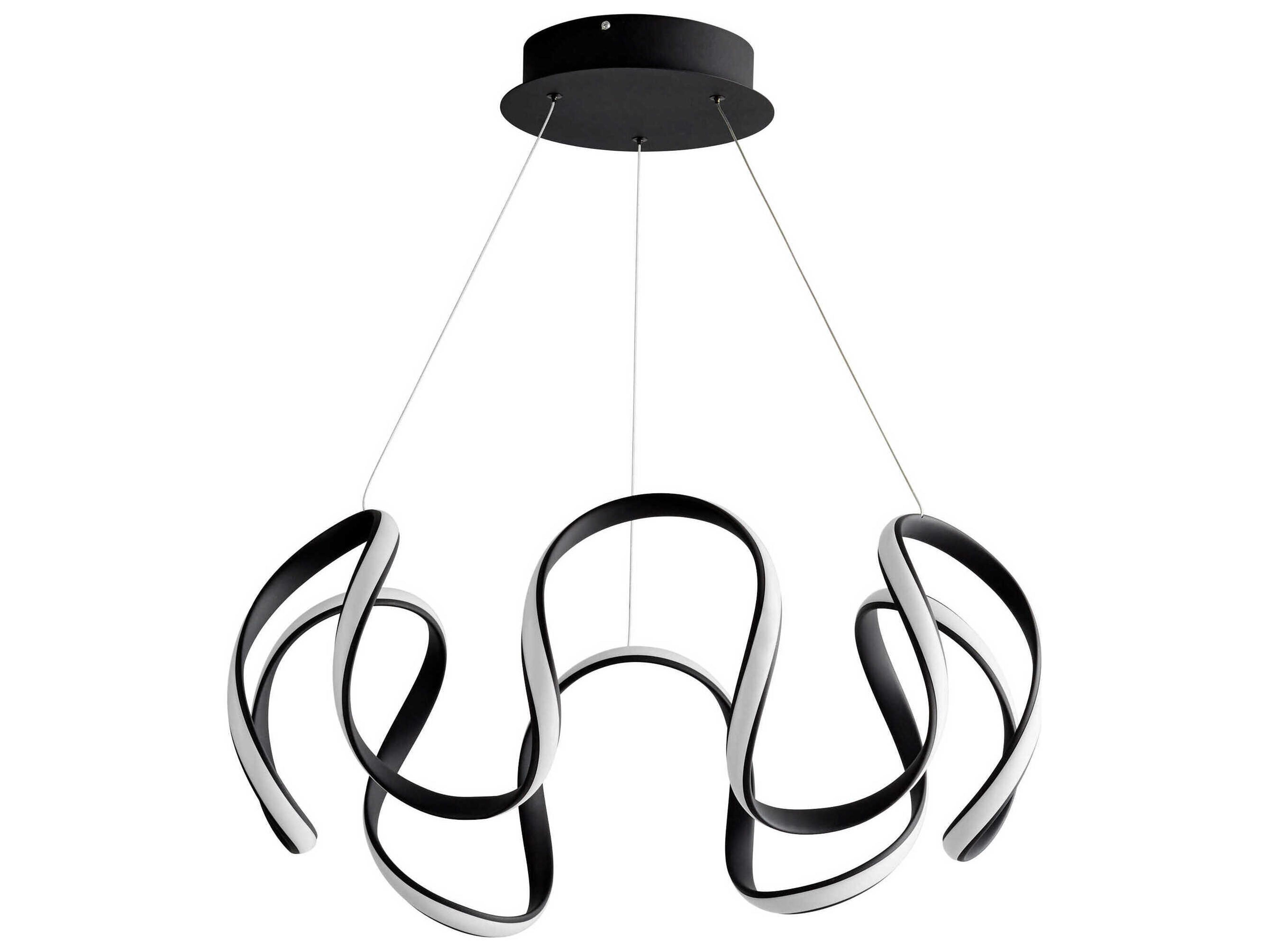 Oxygen by Quorum Cirro 1-Light Black Pendant