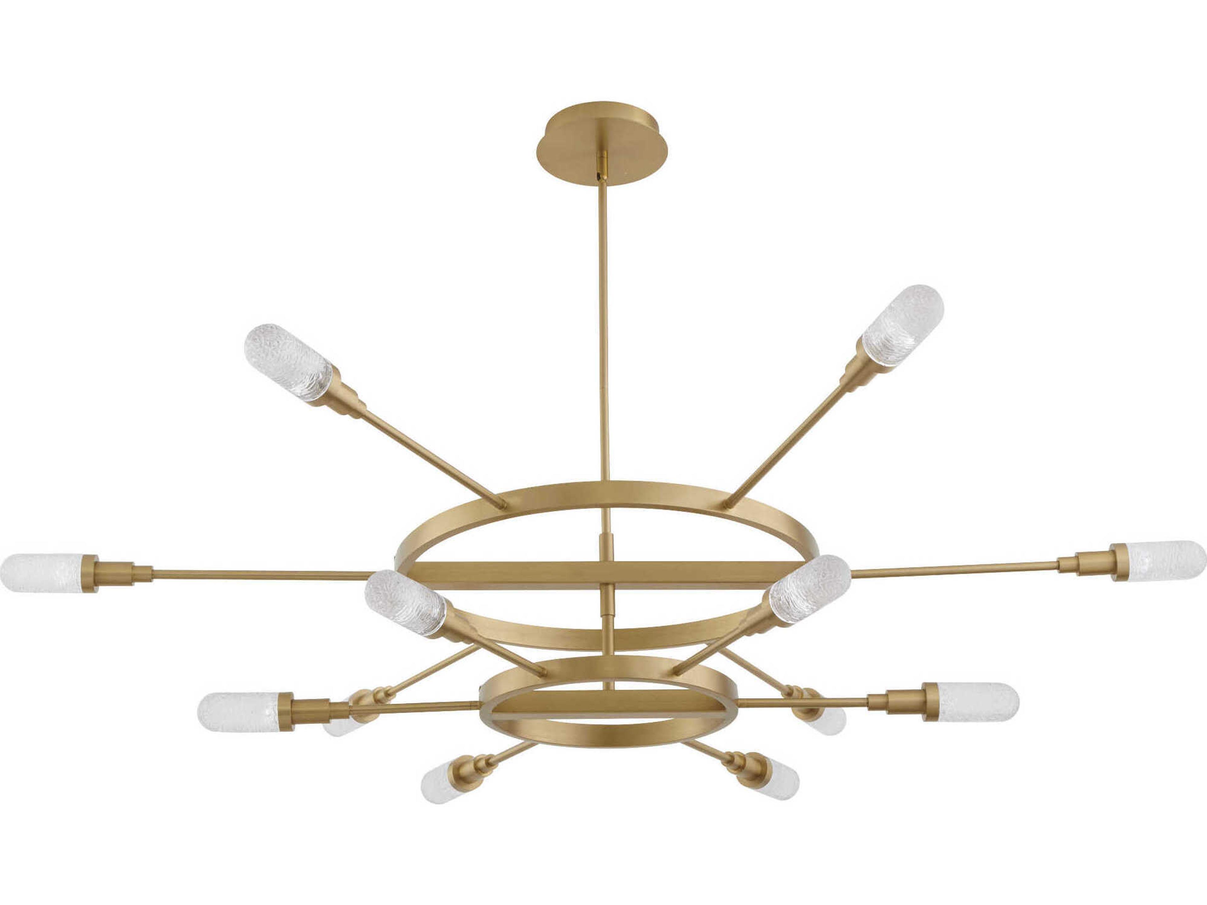 Oxygen by Quorum Sperano Aged Brass Tiered Chandelier