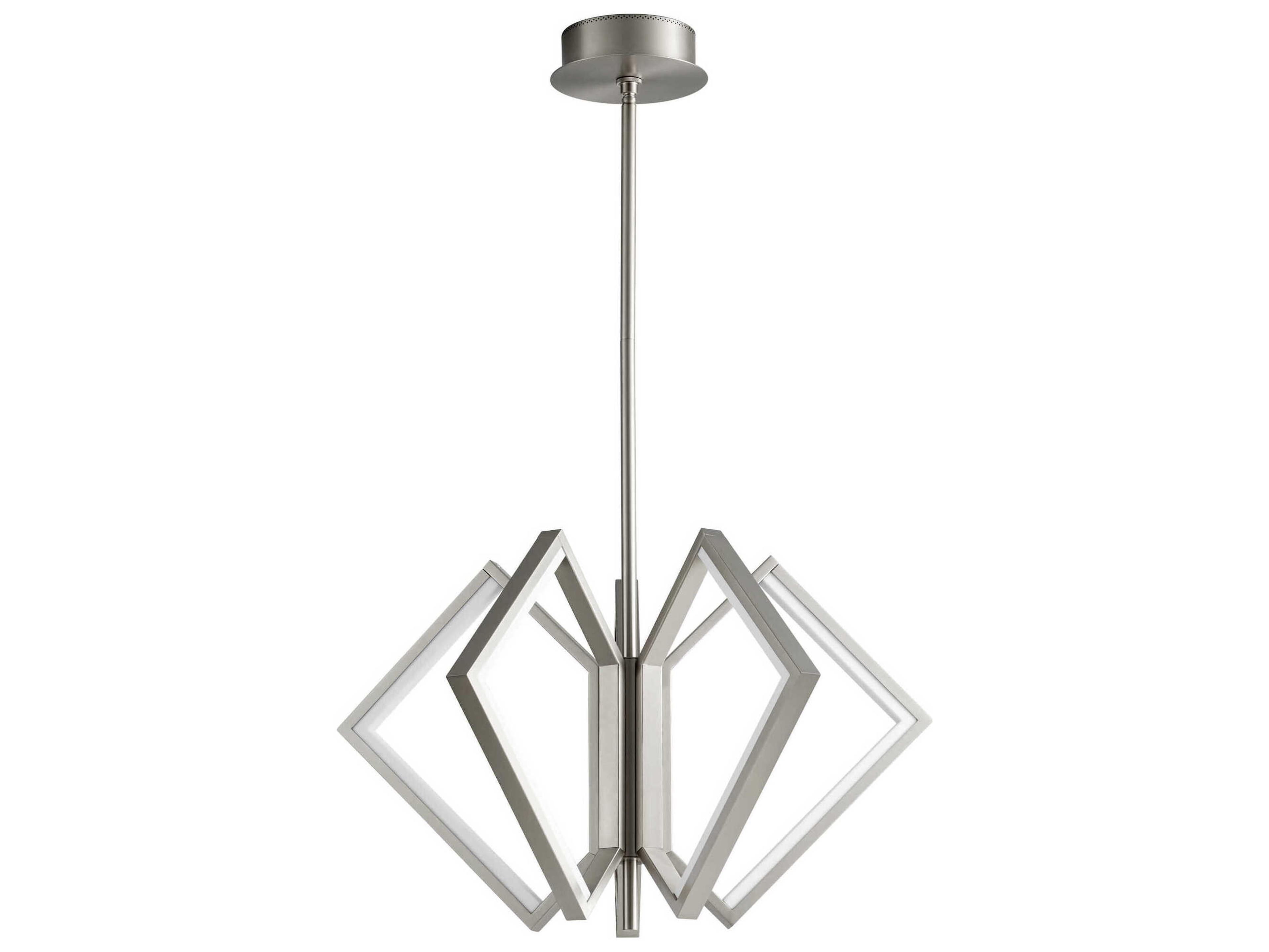 Oxygen by Quorum Acadia 5-Light Satin Nickel Geometric Chandelier