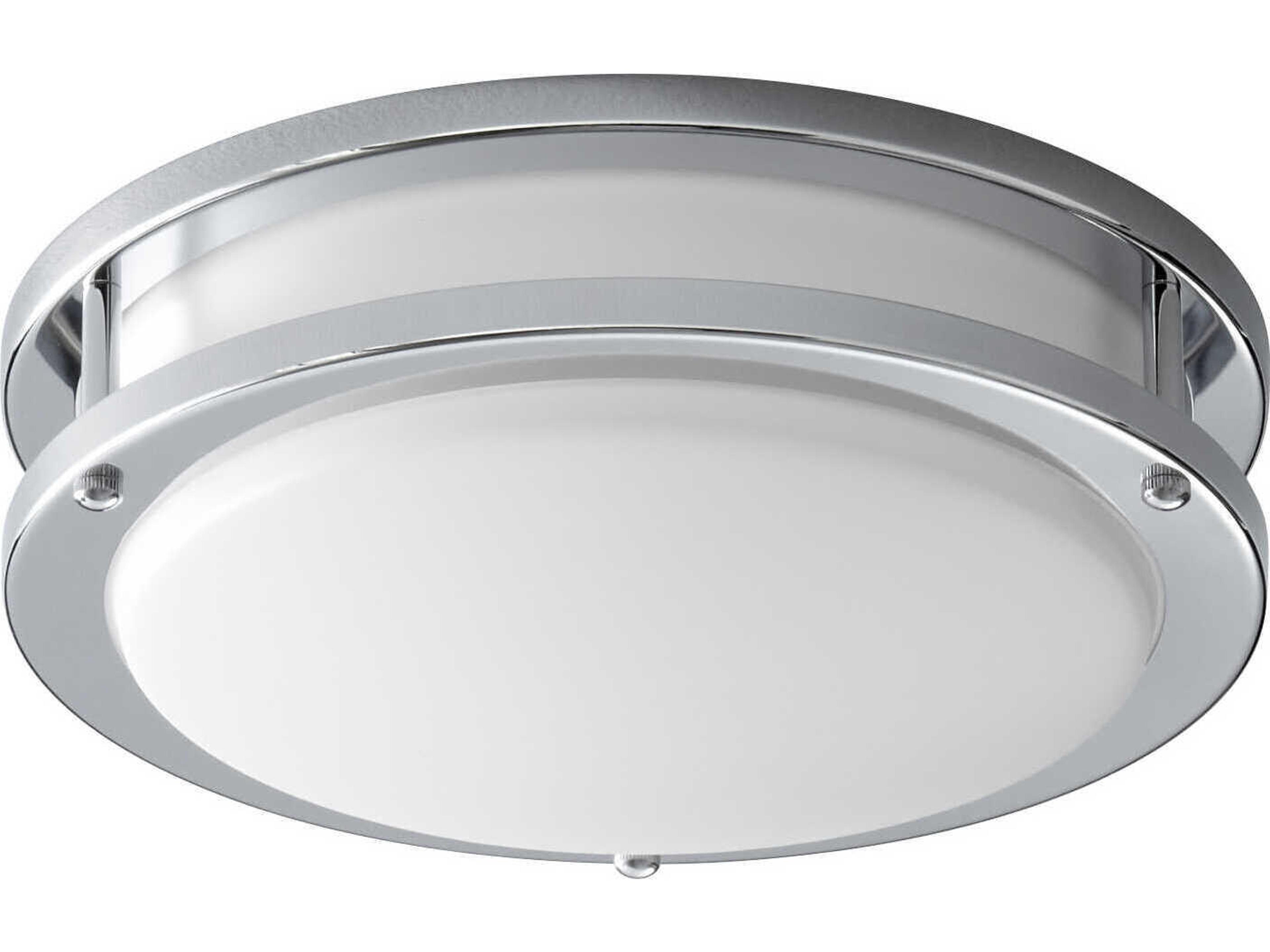 Oxygen by Quorum Oracle 1-Light Polished Chrome Round Flush Mount