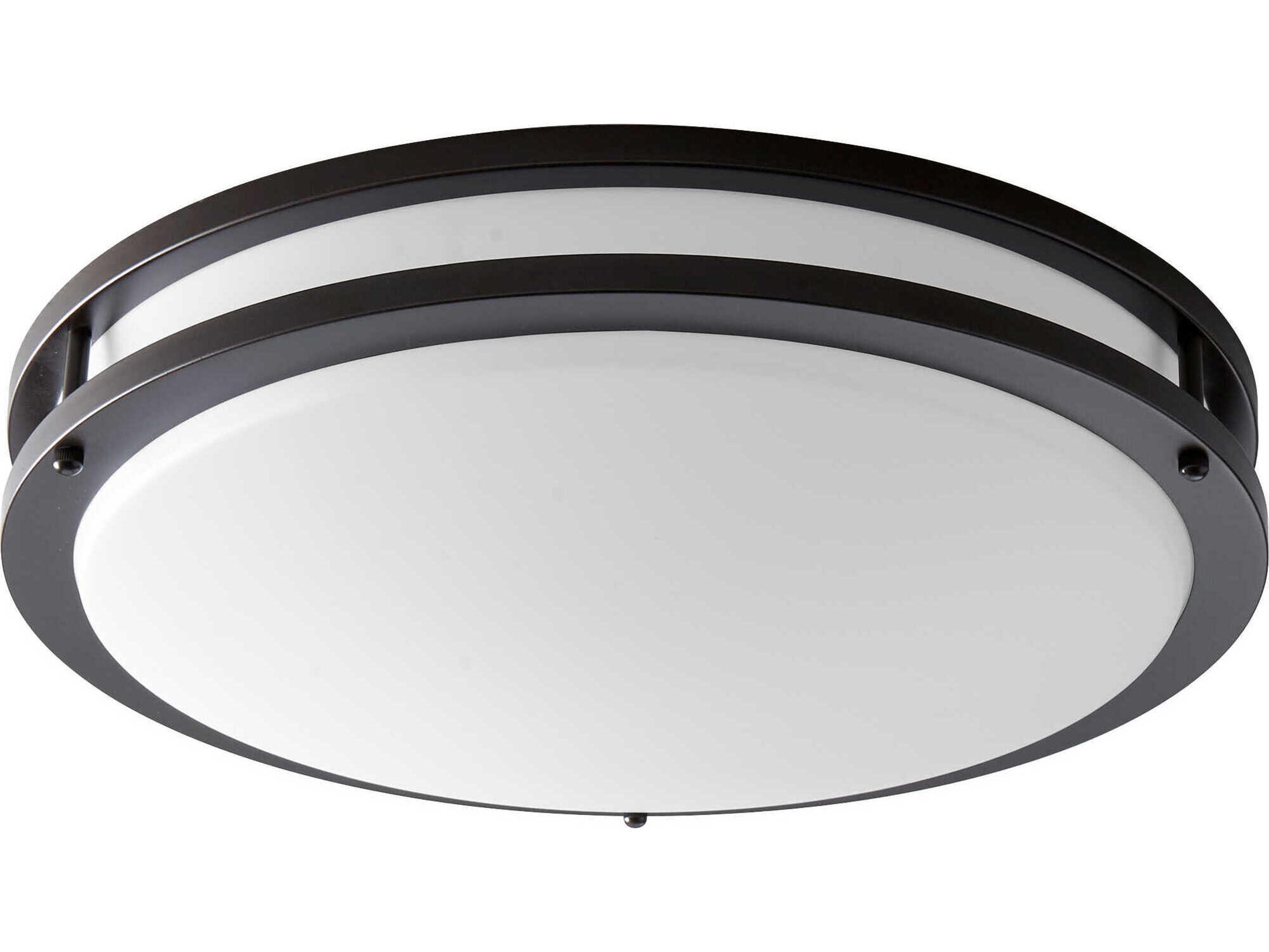 Oxygen by Quorum Oracle 2-Light Oiled Bronze Round Flush Mount