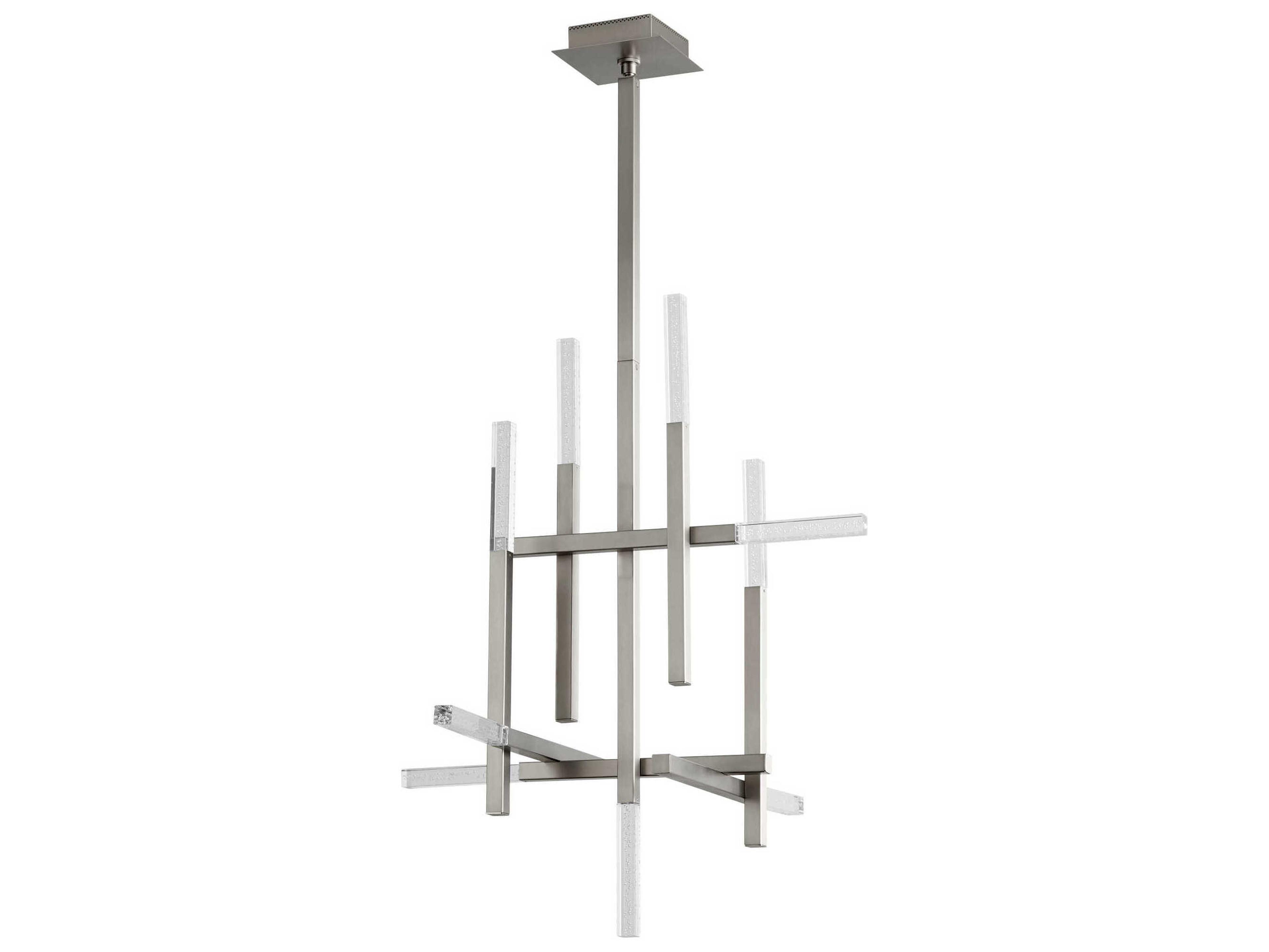 Oxygen by Quorum Atlantis 9-Light Satin Nickel Linear Chandelier