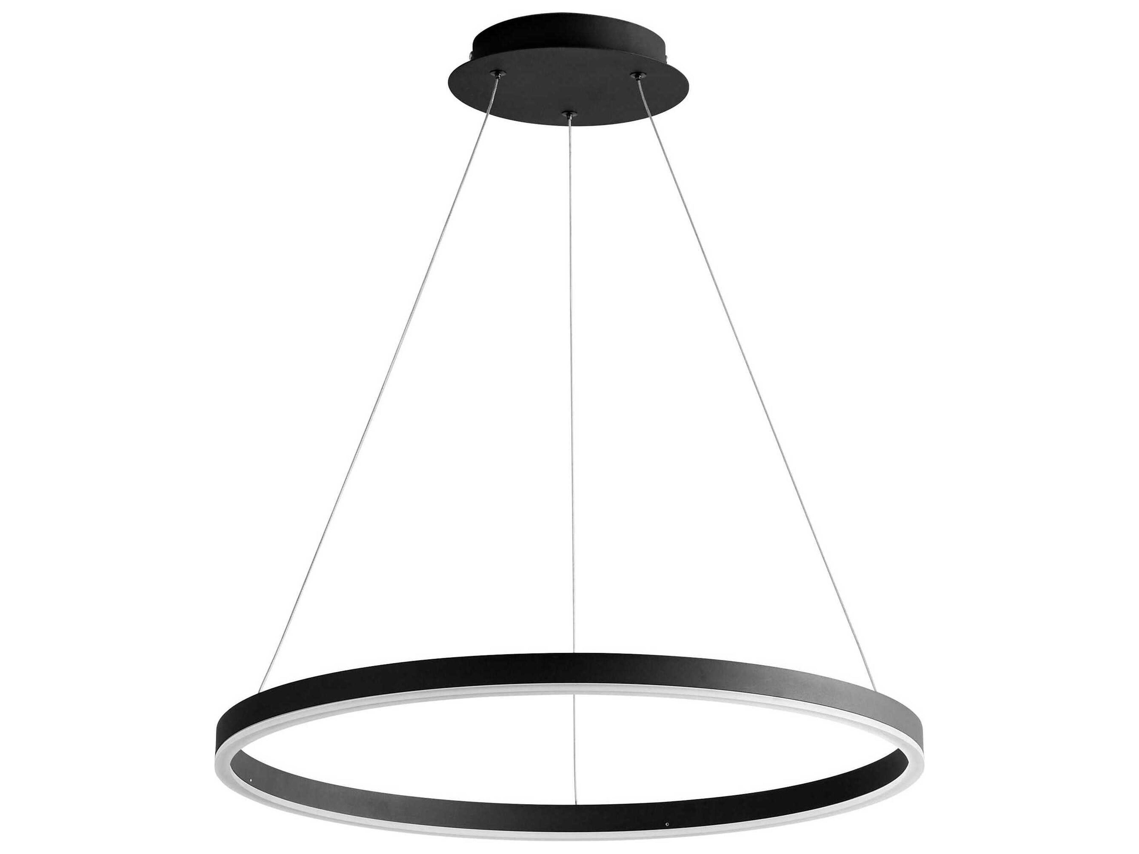 Oxygen by Quorum Circulo 1-Light Black Pendant