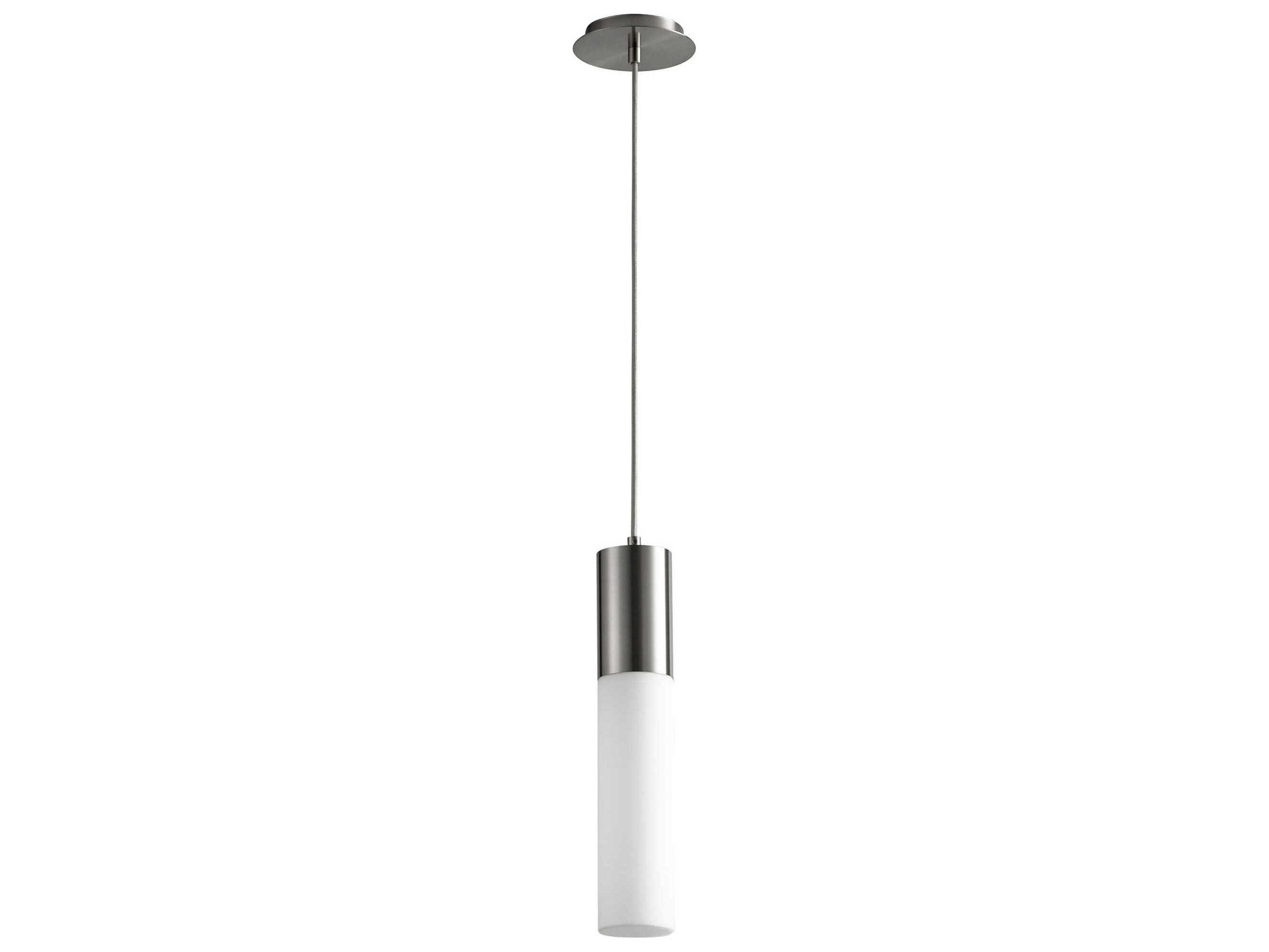 Oxygen by Quorum Magnum 1-Light Satin Nickel Cylinder Mini Pendant