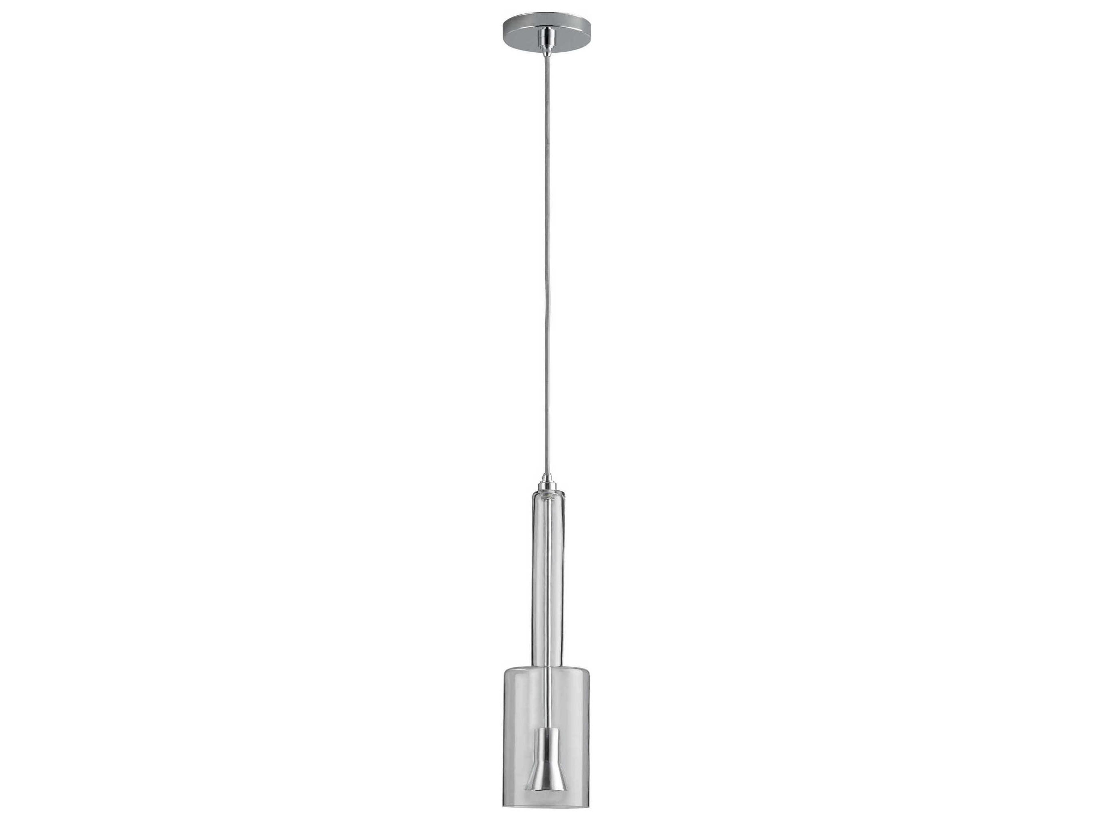 Oxygen by Quorum Spindle 1-Light Polished Chrome Clear Mini Pendant
