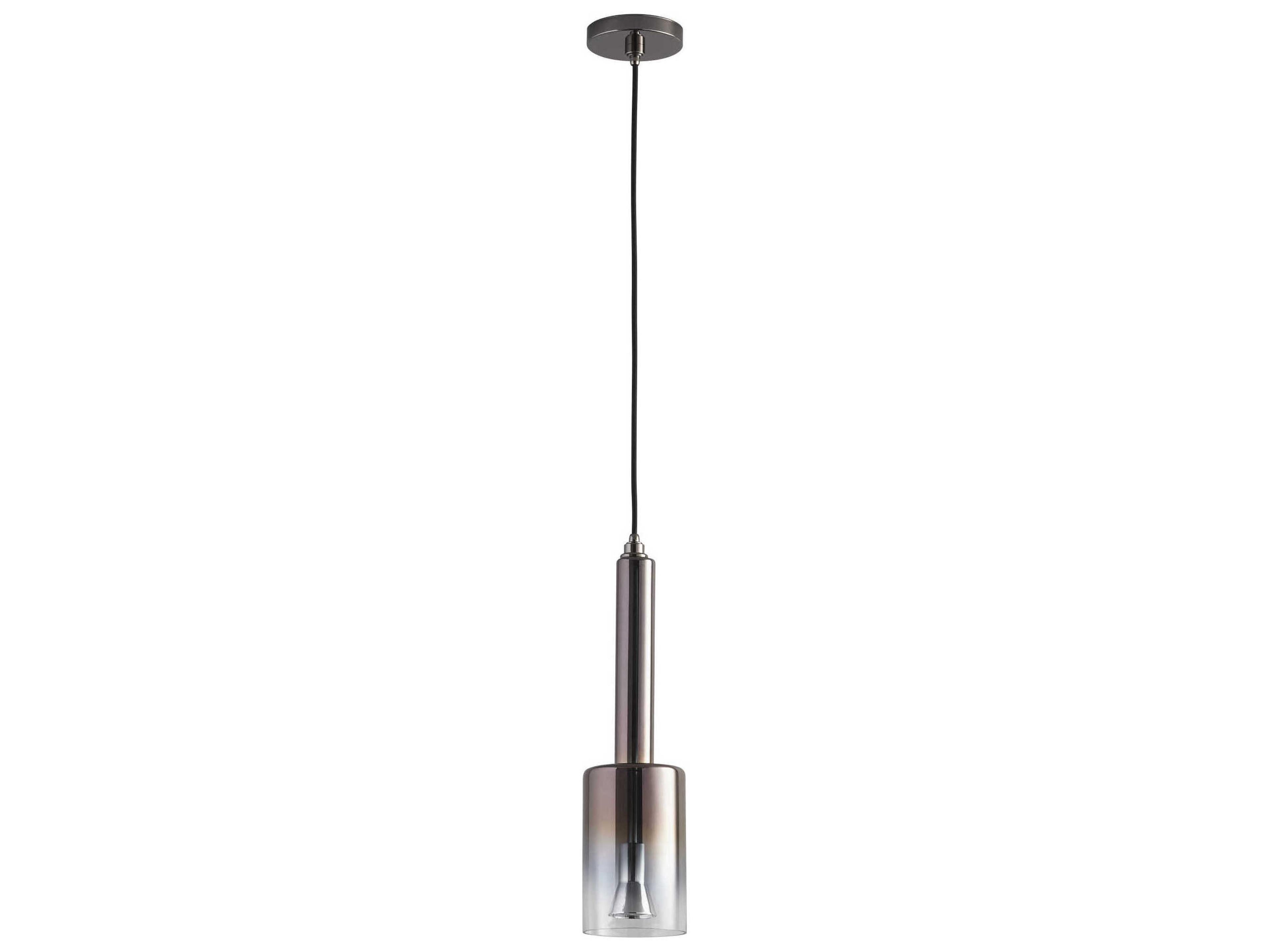 Oxygen by Quorum Spindle 1-Light Gunmetal Coffee Ombre Mini Pendant