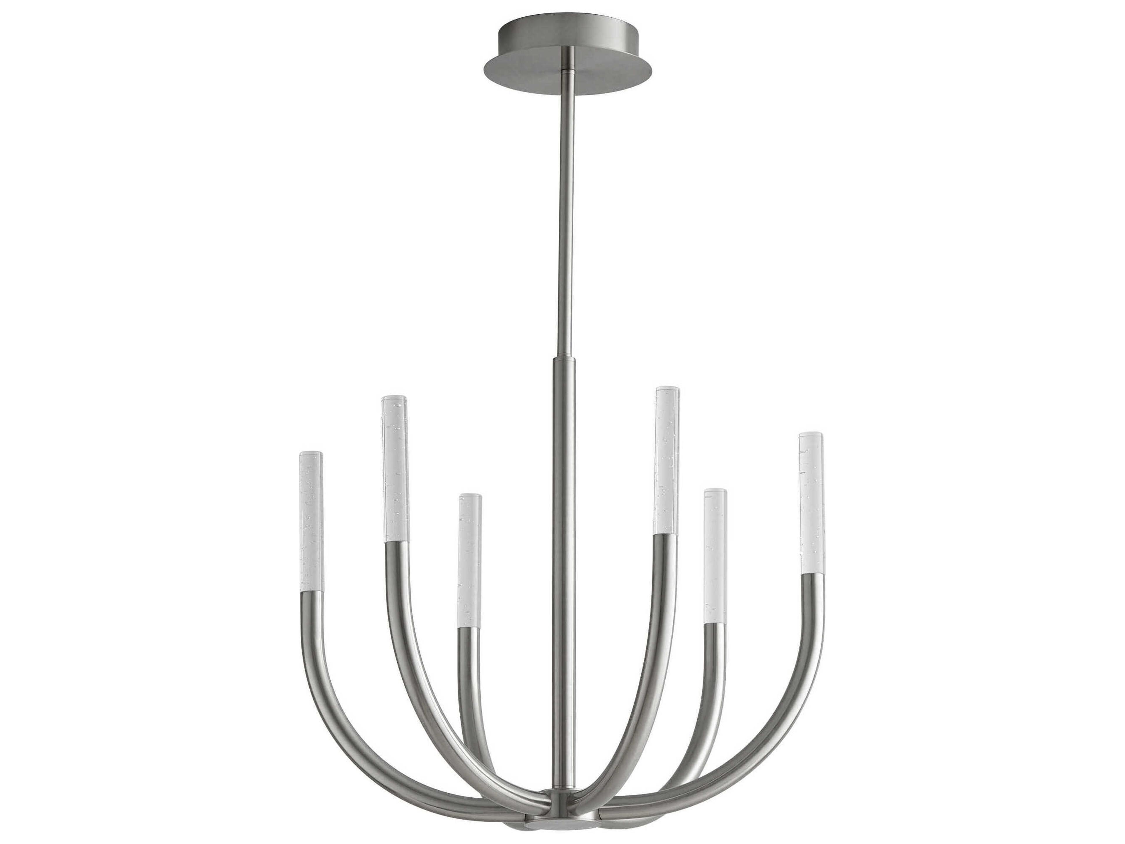 Oxygen by Quorum Presto 6-Light Satin Nickel Linear Chandelier