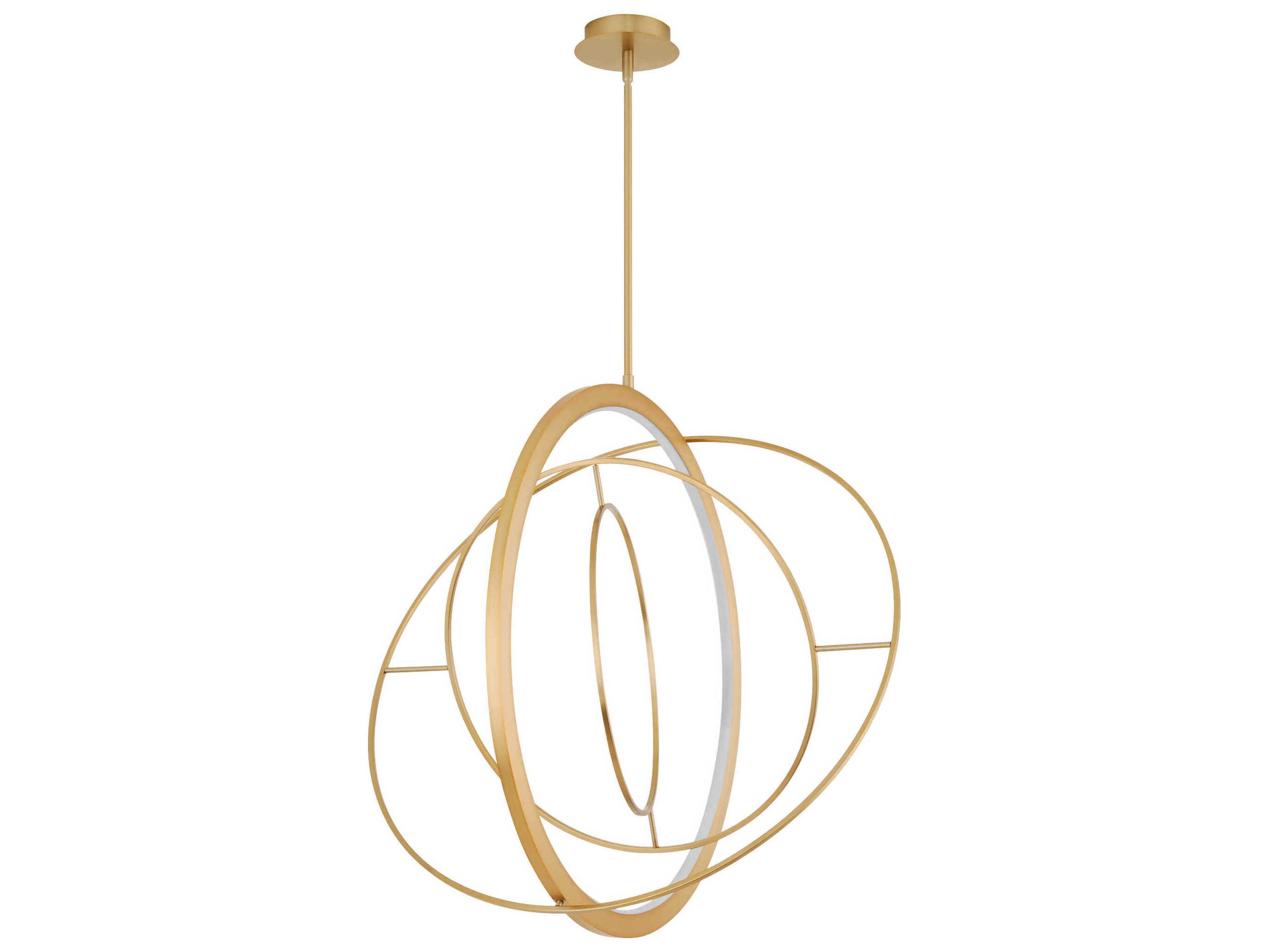 Oxygen by Quorum Gallilei 8-Light Aged Brass Geometric Pendant