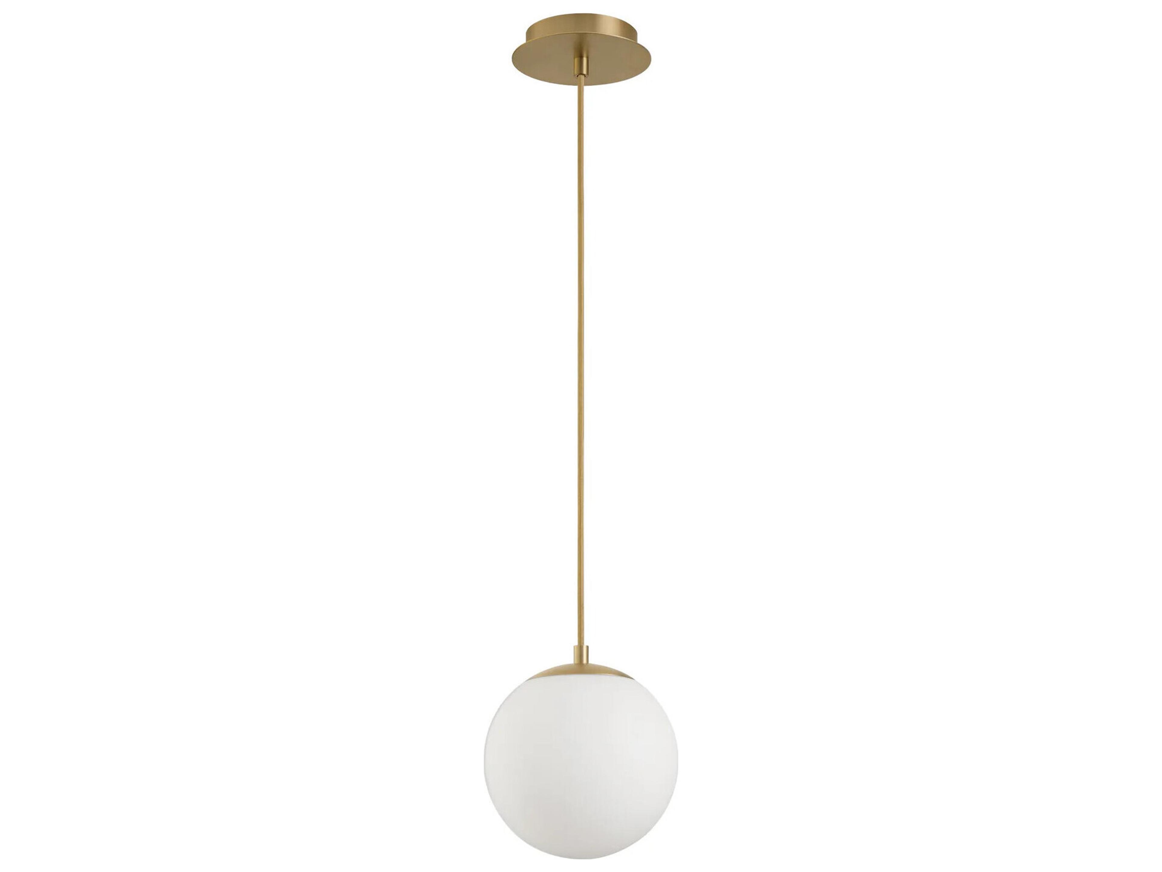 Oxygen by Quorum Luna 1-Light Aged Brass Globe Mini Pendant