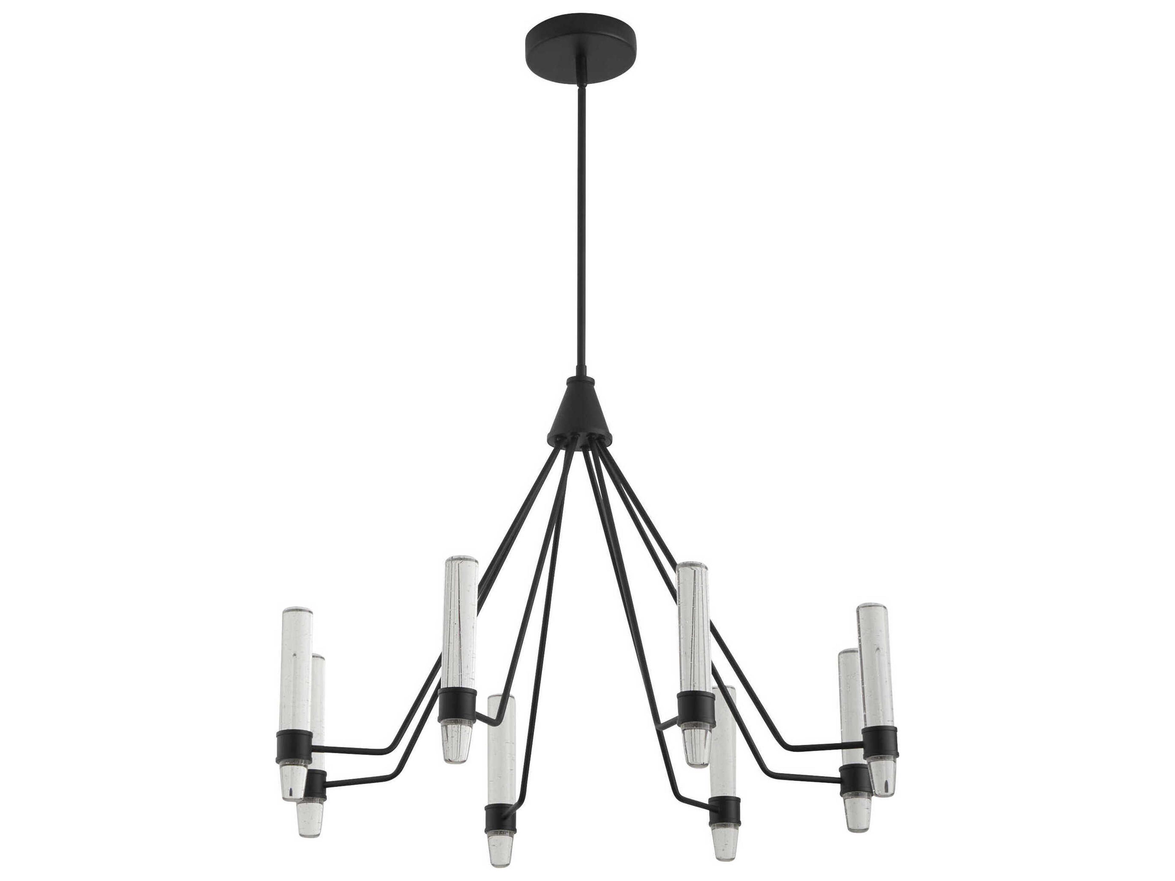 Oxygen by Quorum Ethos 8-Light Black Chandelier