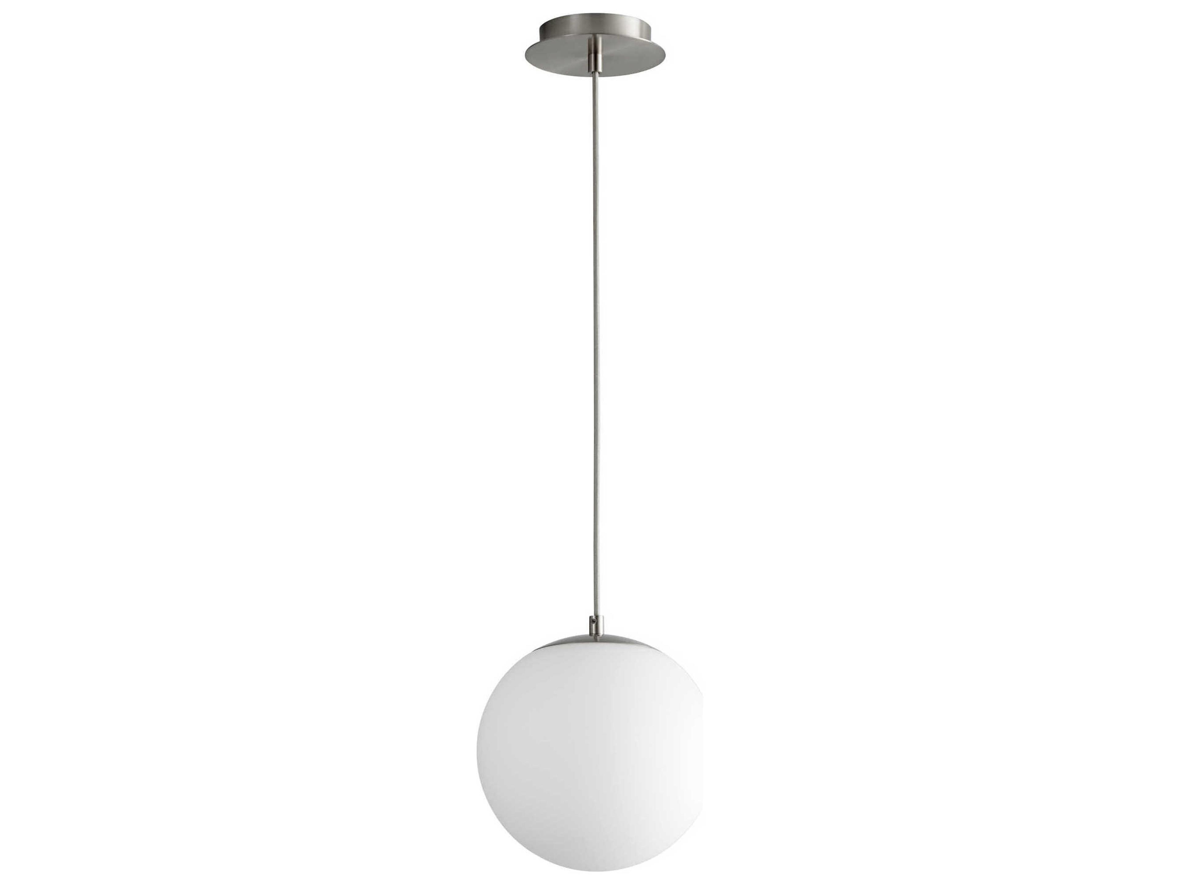 Oxygen by Quorum Luna 1-Light Satin Nickel Globe Mini Pendant