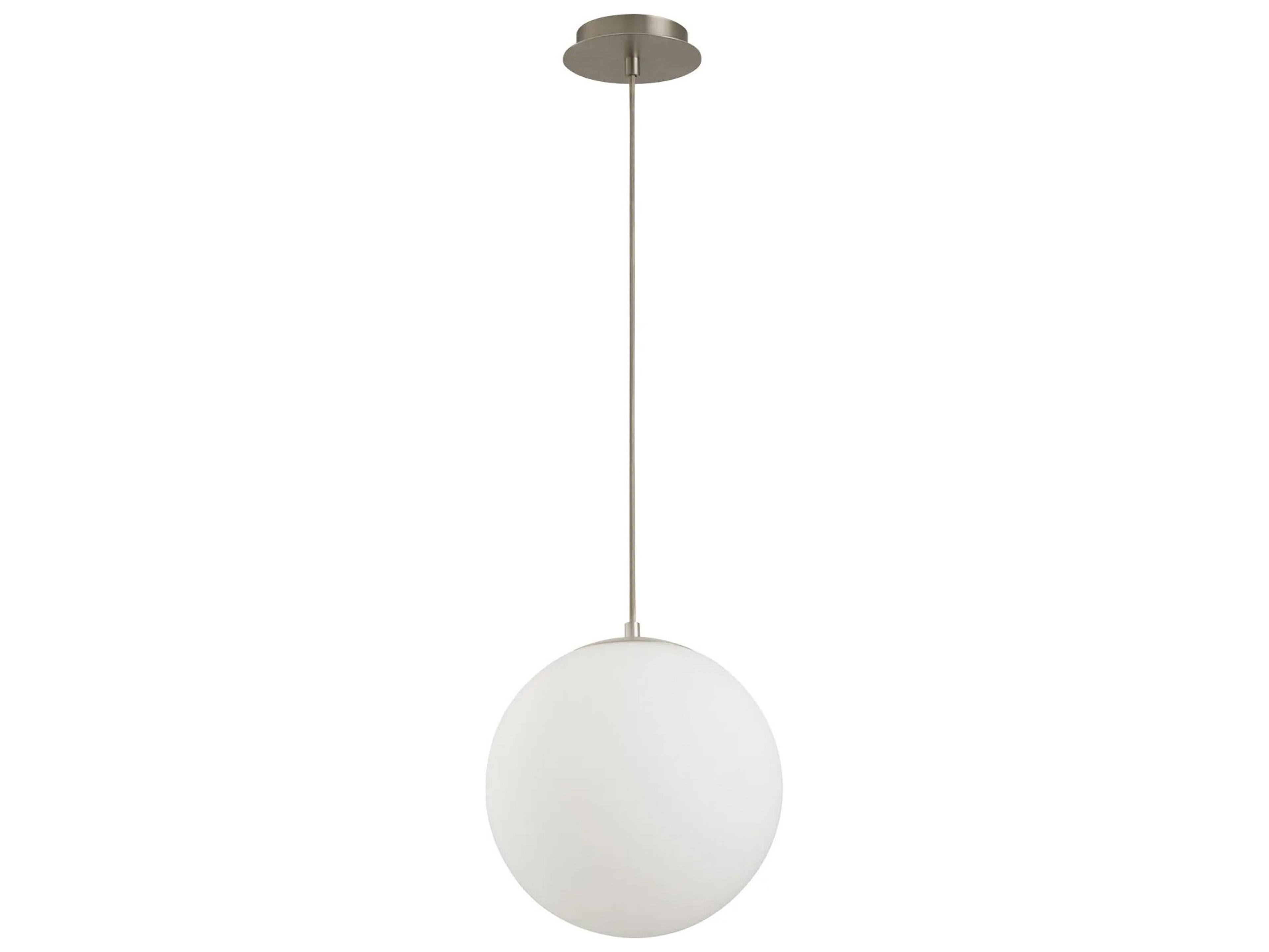 Oxygen by Quorum Luna 1-Light Satin Nickel Globe Pendant