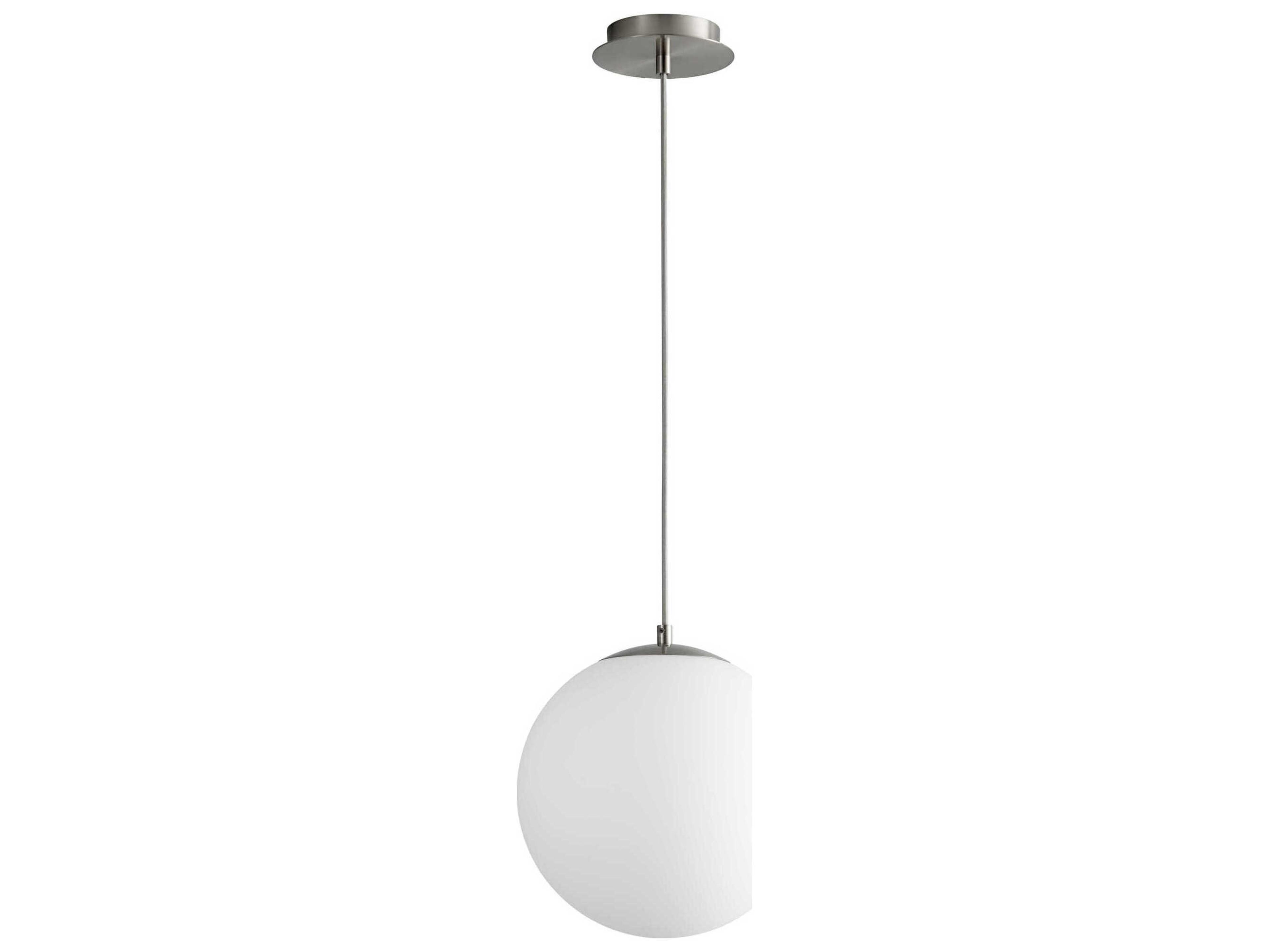 Oxygen by Quorum Luna 1-Light Satin Nickel Globe Mini Pendant